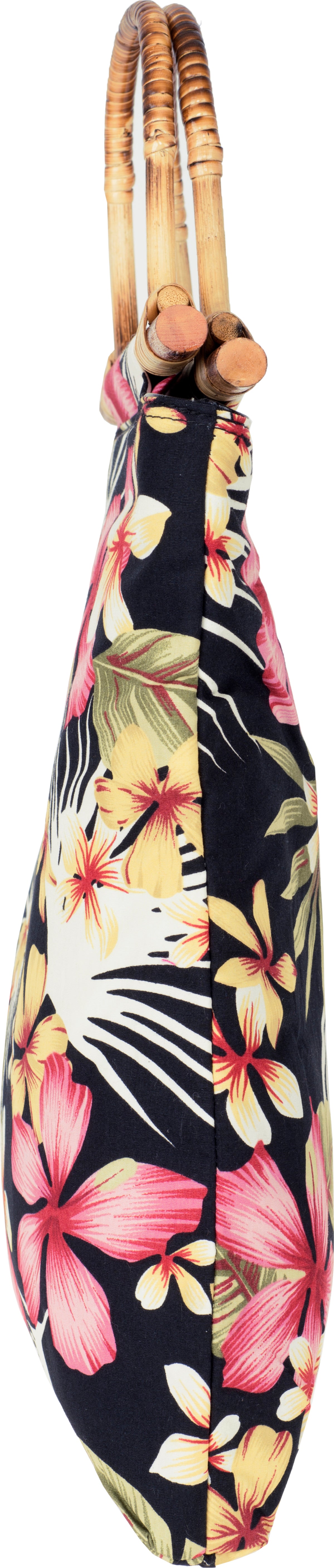 Kuestenluder_CATHLEN_Tropical_HIBISKUS_Blumen_Bambushenkel_HANDTASCHE_schwarz-3
