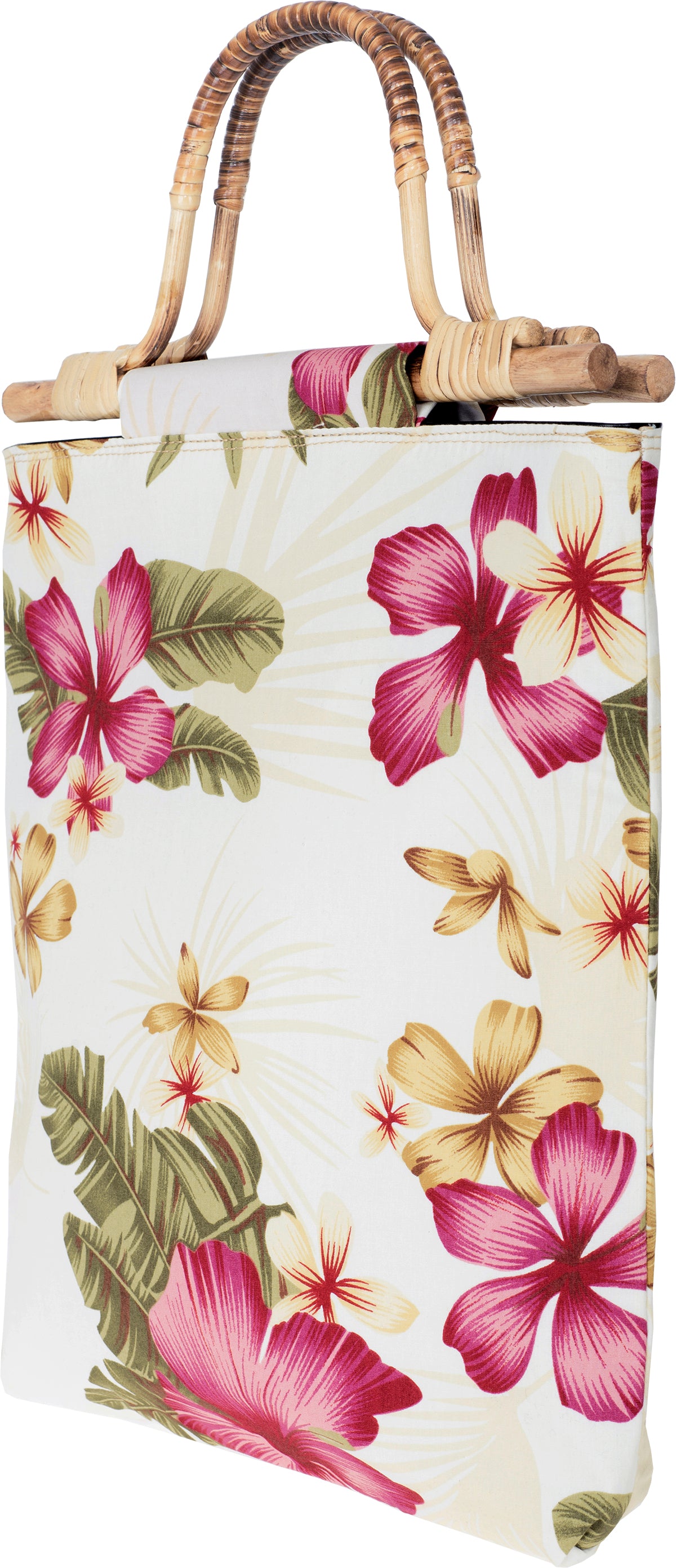 Kuestenluder_CATHLEN_Tropical_HIBISKUS_Blumen_Bambushenkel_HANDTASCHE_weiss-2