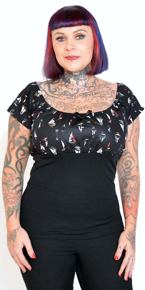 Kuestenluder_DIXIE_Sailor_SCHIFFE_Ship_PIN_UP_Vintage_Bluse_SHIRT_Schwarz-2INX9M8sWDYJ4h