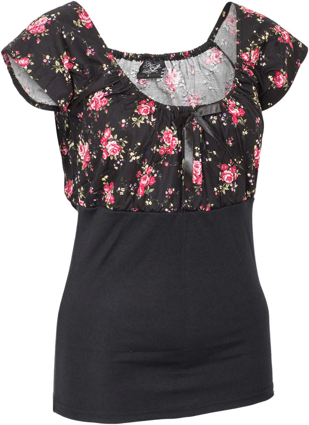Kuestenluder_DIXIE_Vintage_Floral_ROSEN_Bow_Bluse_SHIRT-2