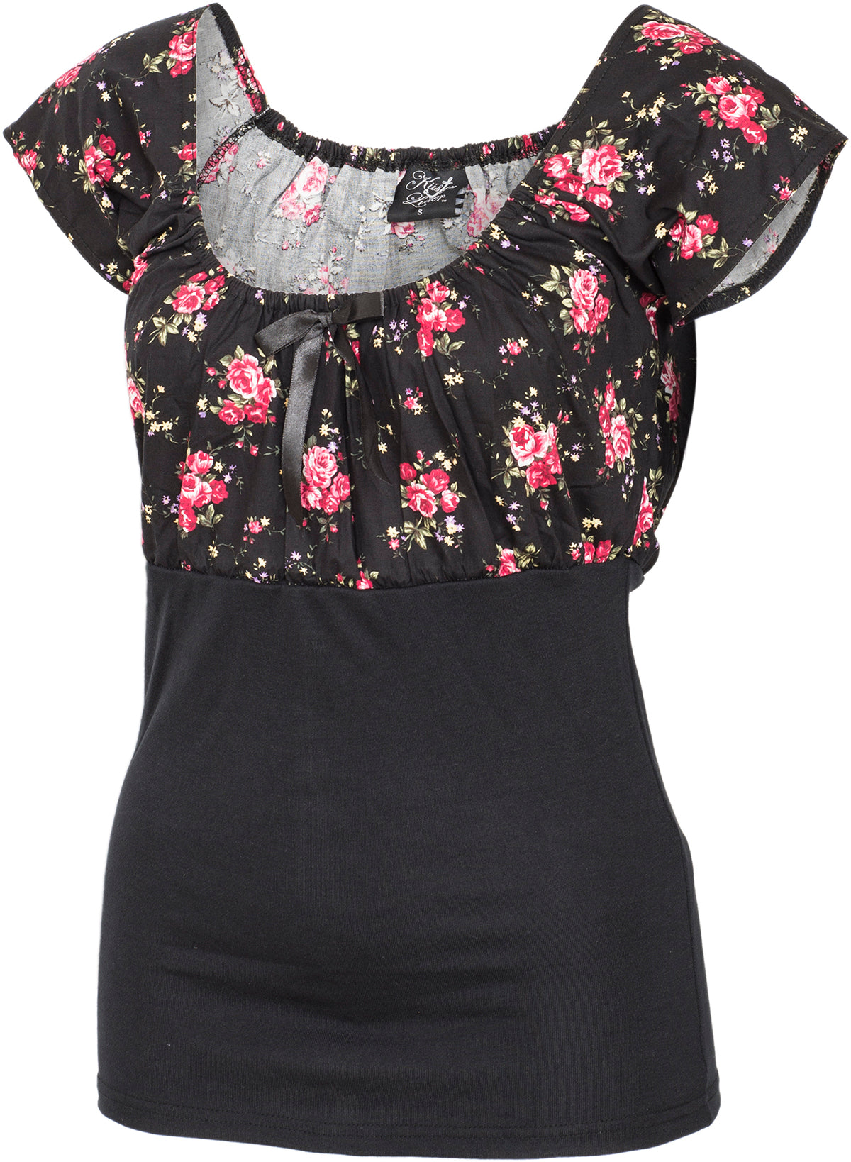 Kuestenluder_DIXIE_Vintage_Floral_ROSEN_Bow_Bluse_SHIRT-3