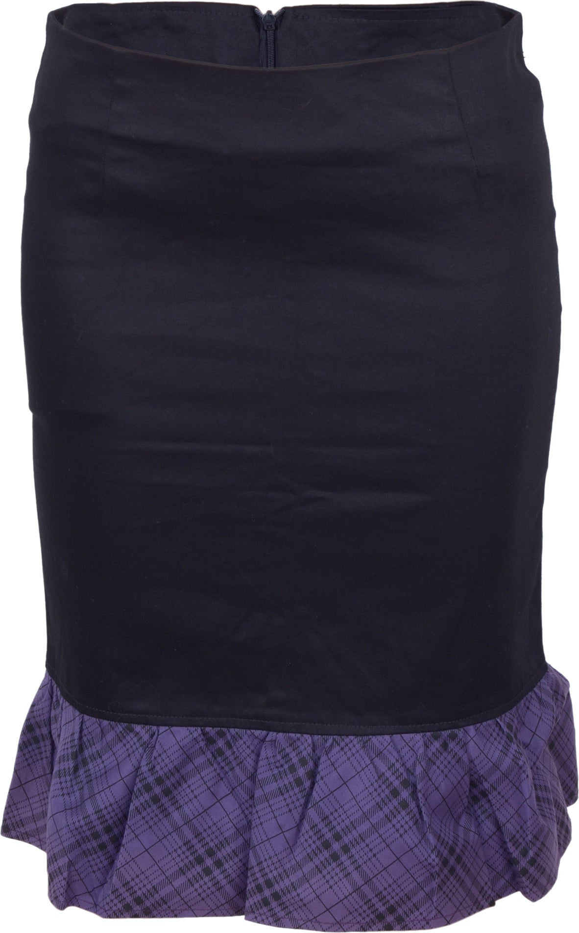 Kuestenluder_DOREY_Karo_RUFFLE_Scot_PENCIL_SKIRT_lila