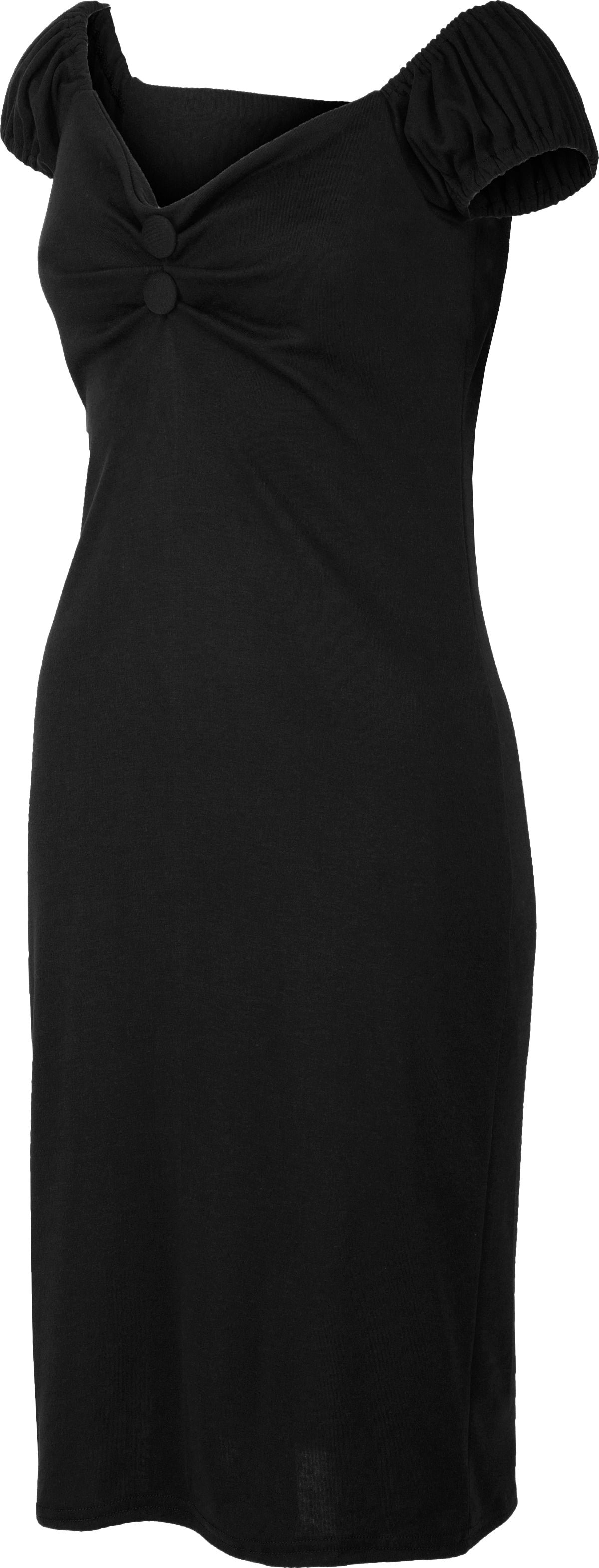 Kuestenluder_Dielara_Vintage_BUTTON_Shirt_Pencil_Dress_Kleid_-_Schwarz_02