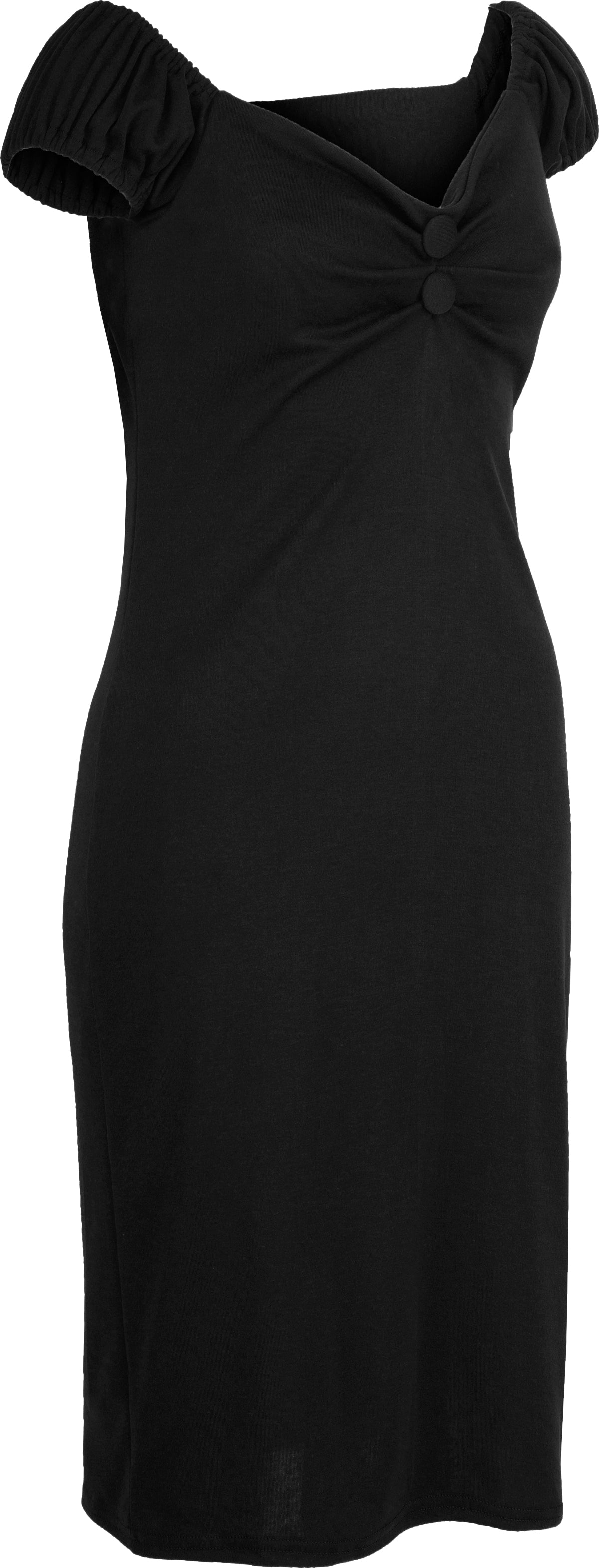 Kuestenluder_Dielara_Vintage_BUTTON_Shirt_Pencil_Dress_Kleid_-_Schwarz_03