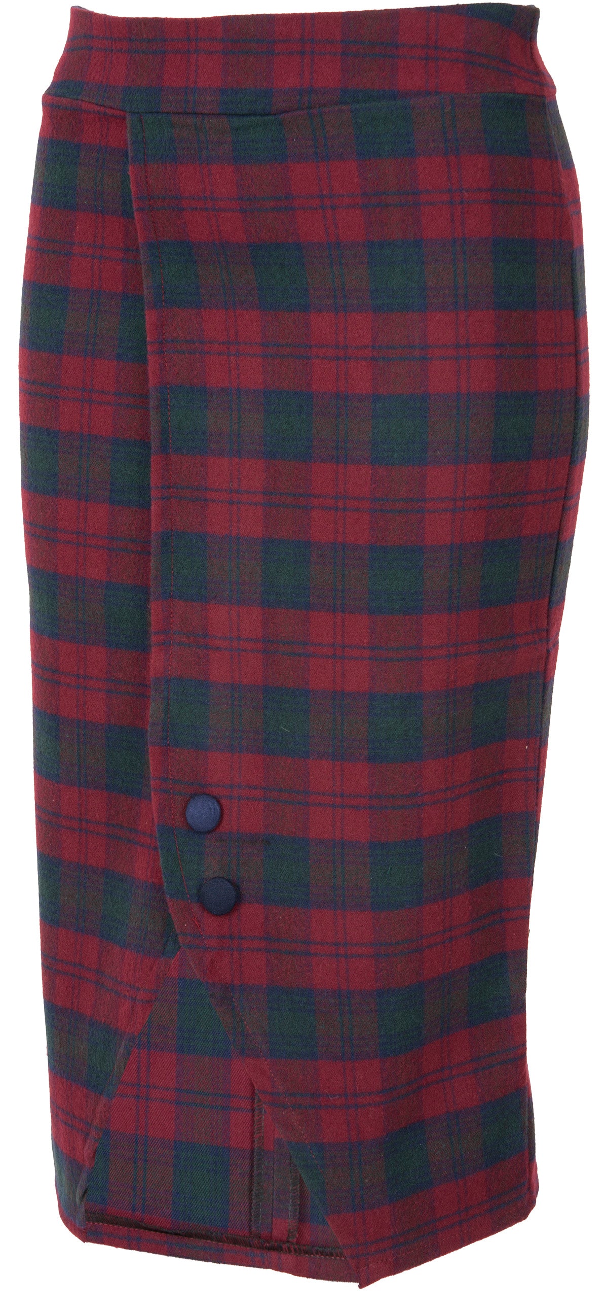 Kuestenluder_ELFIE_Karo_TARTAN_Vintage_PENCIL_Skirt_TULPENROCK_Rot-2