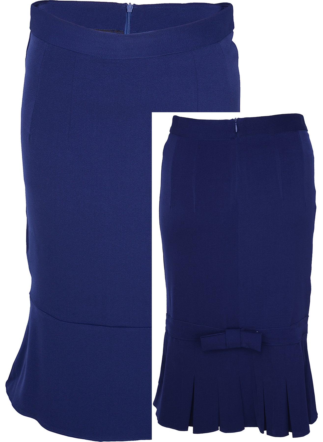 Kuestenluder_ELFI__Pin_Up_Retro_40s_PLEATED_Bow_Pencil_Skirt_ROCK_-_Blau_killer_kirsche_Kopie