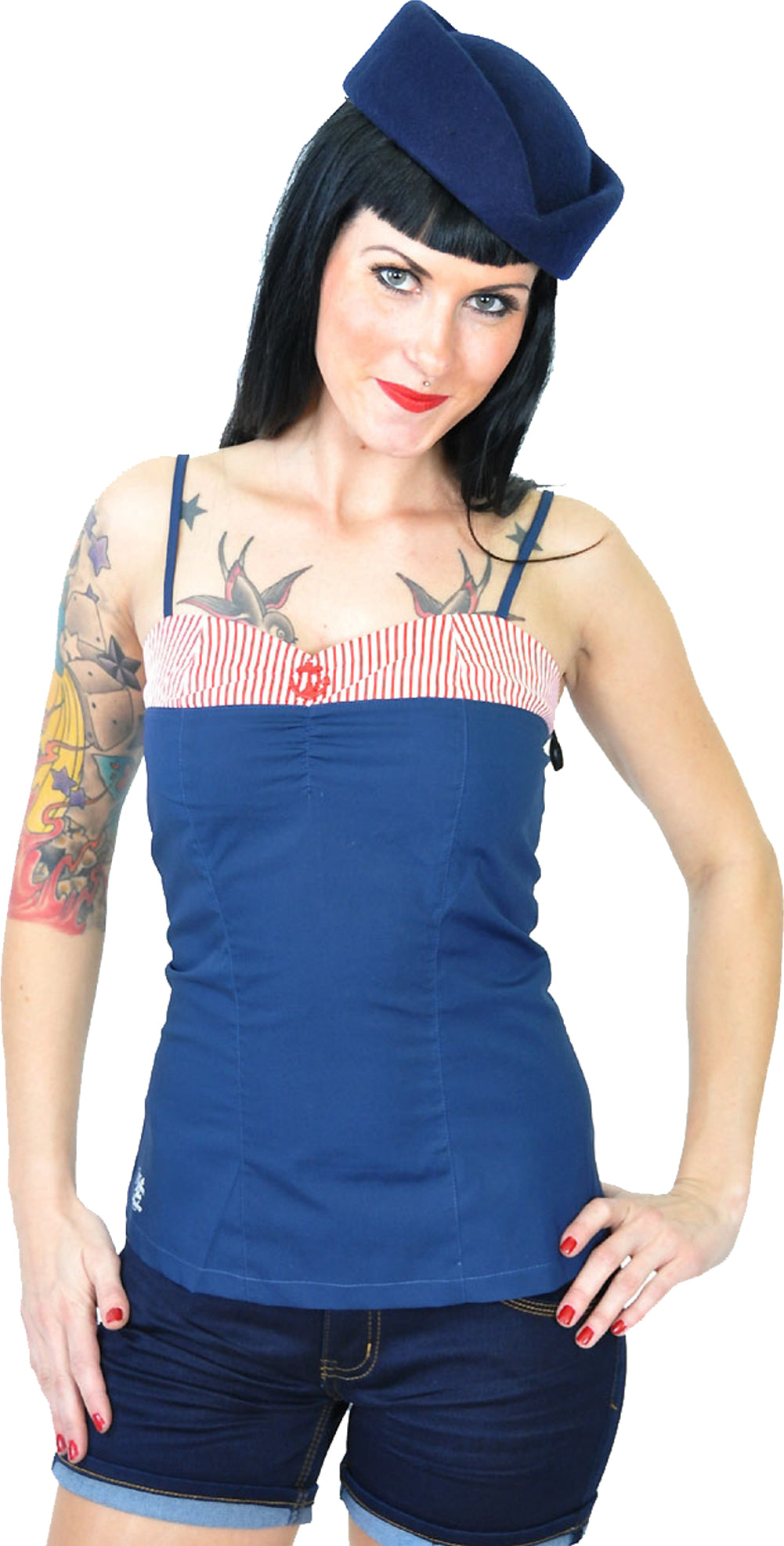 Kuestenluder_ESTELLE_Sailor_ANCHOR_Top_Dark_Blue