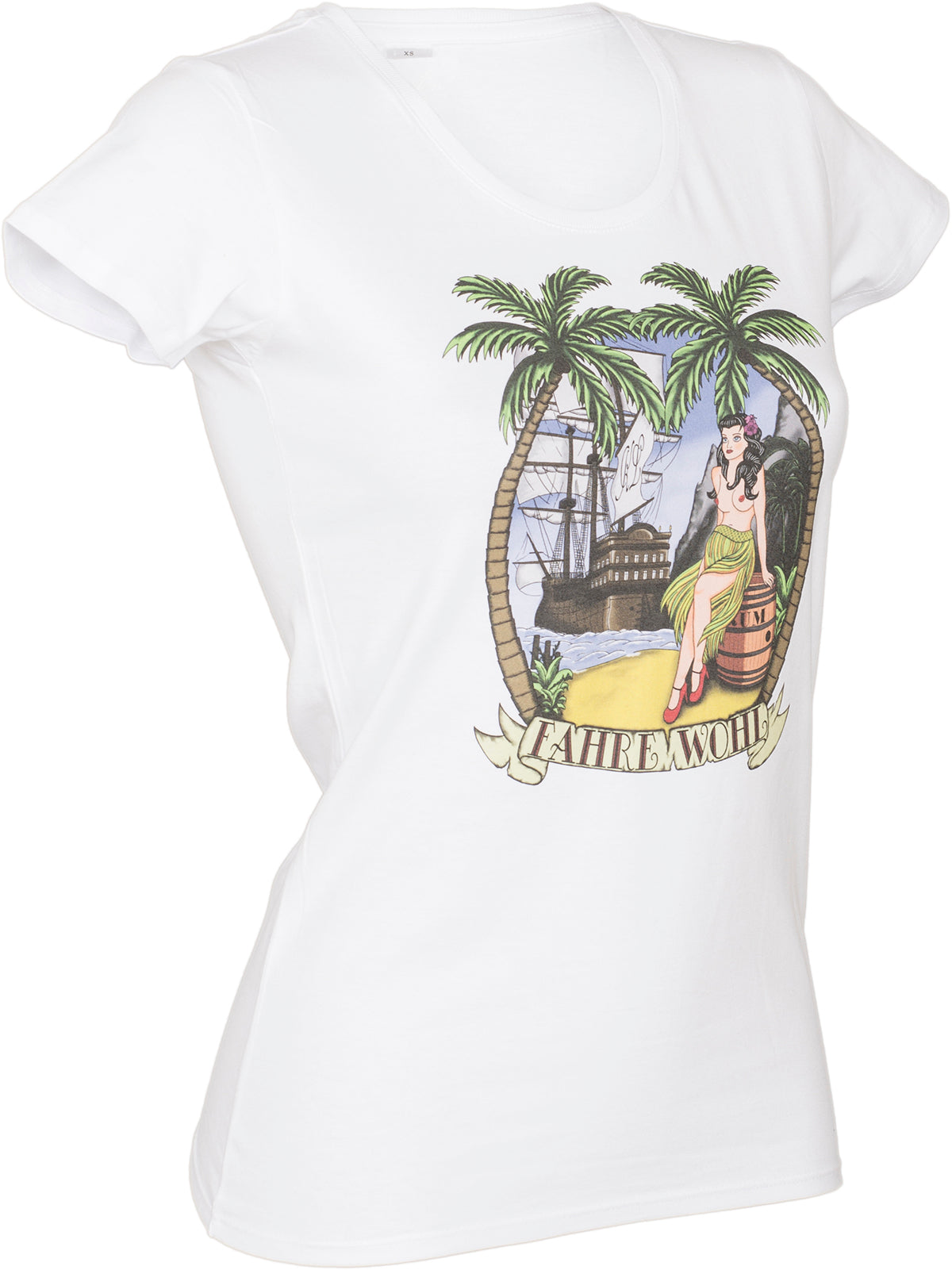 Kuestenluder_FAHRE_WOHL_Hawaiian_Pin_Up_Gril_SCHIFF_Ship_Sailor_SHIRT_-_Weiss-2YFcmCo7EPiDpX