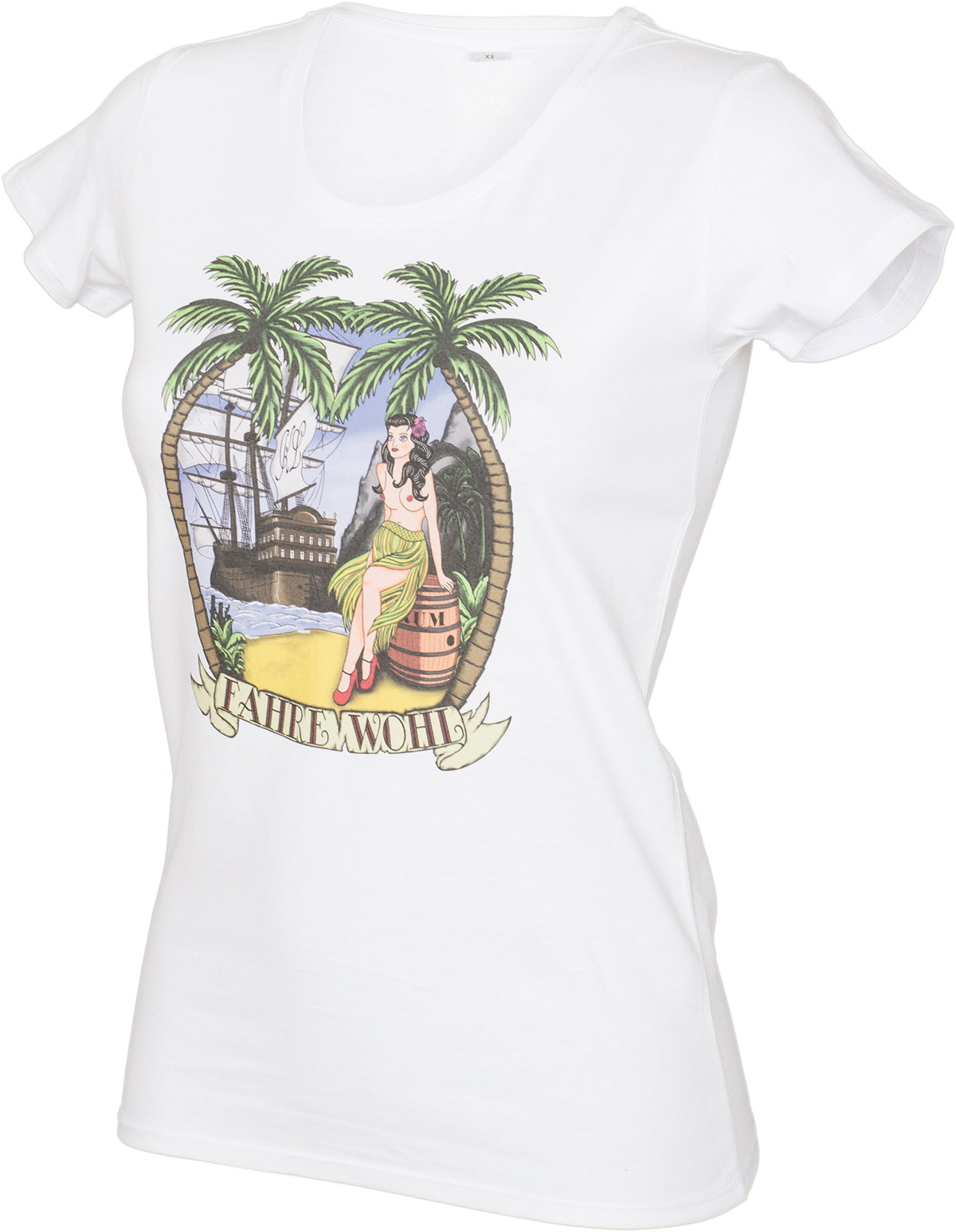 Kuestenluder_FAHRE_WOHL_Hawaiian_Pin_Up_Gril_SCHIFF_Ship_Sailor_SHIRT_-_Weiss-3Ct2D0NY4Ftv0Z