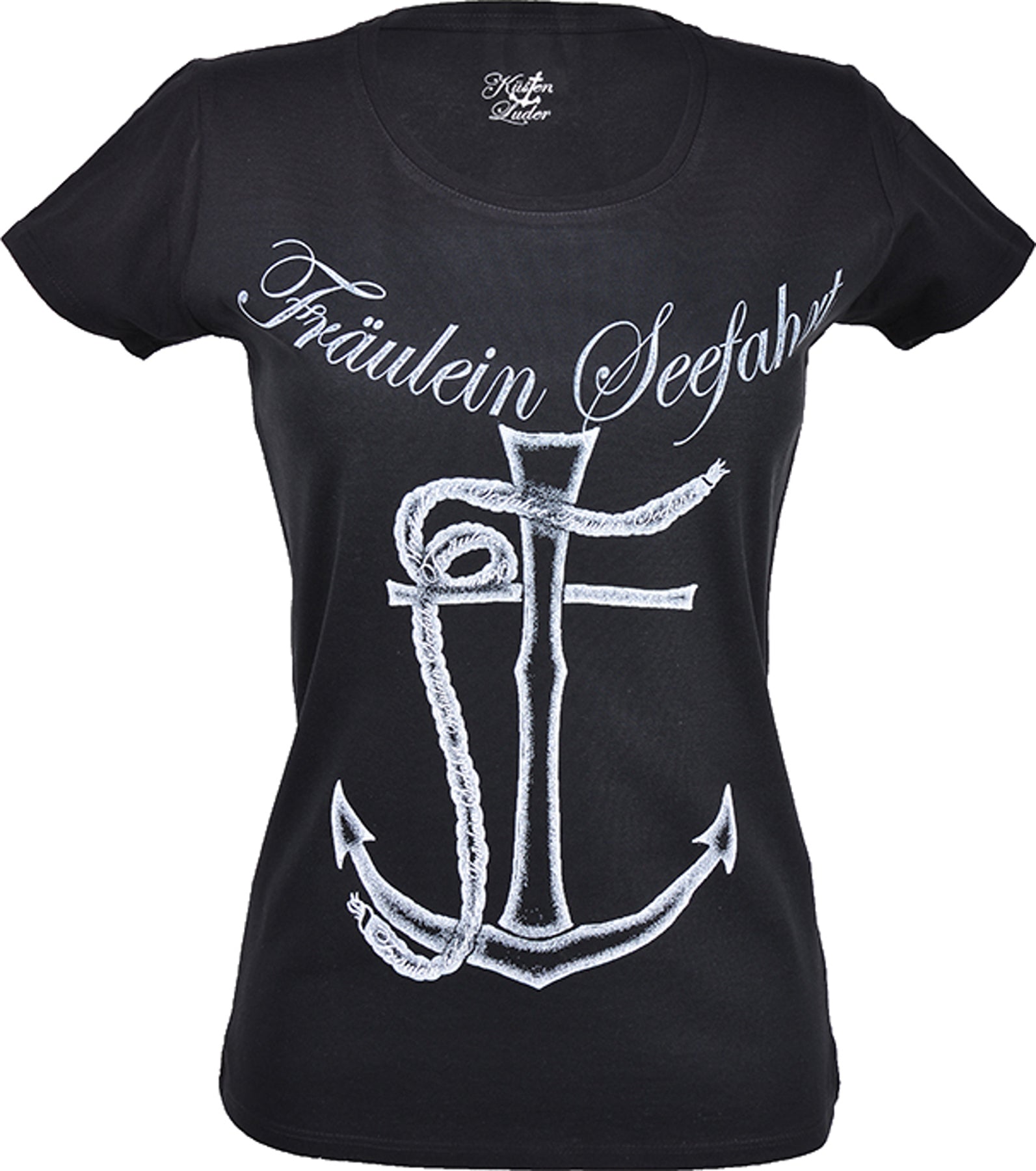 Kuestenluder_FRaeULEIN_SEEFAHRT_Anchor_SAILOR_Anker_T-Shirt_-_Blk_killer_kirsche