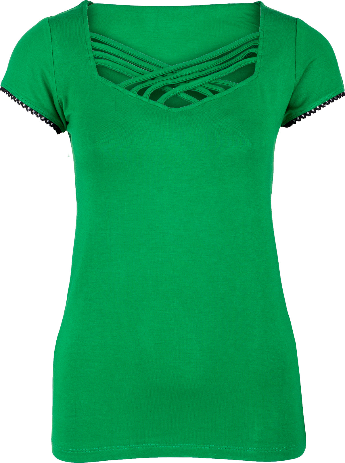 Kuestenluder_GINY_Vintage_PLAIN_Kurzarm_Basic_Oberteil_SHIRT_Gruen-1