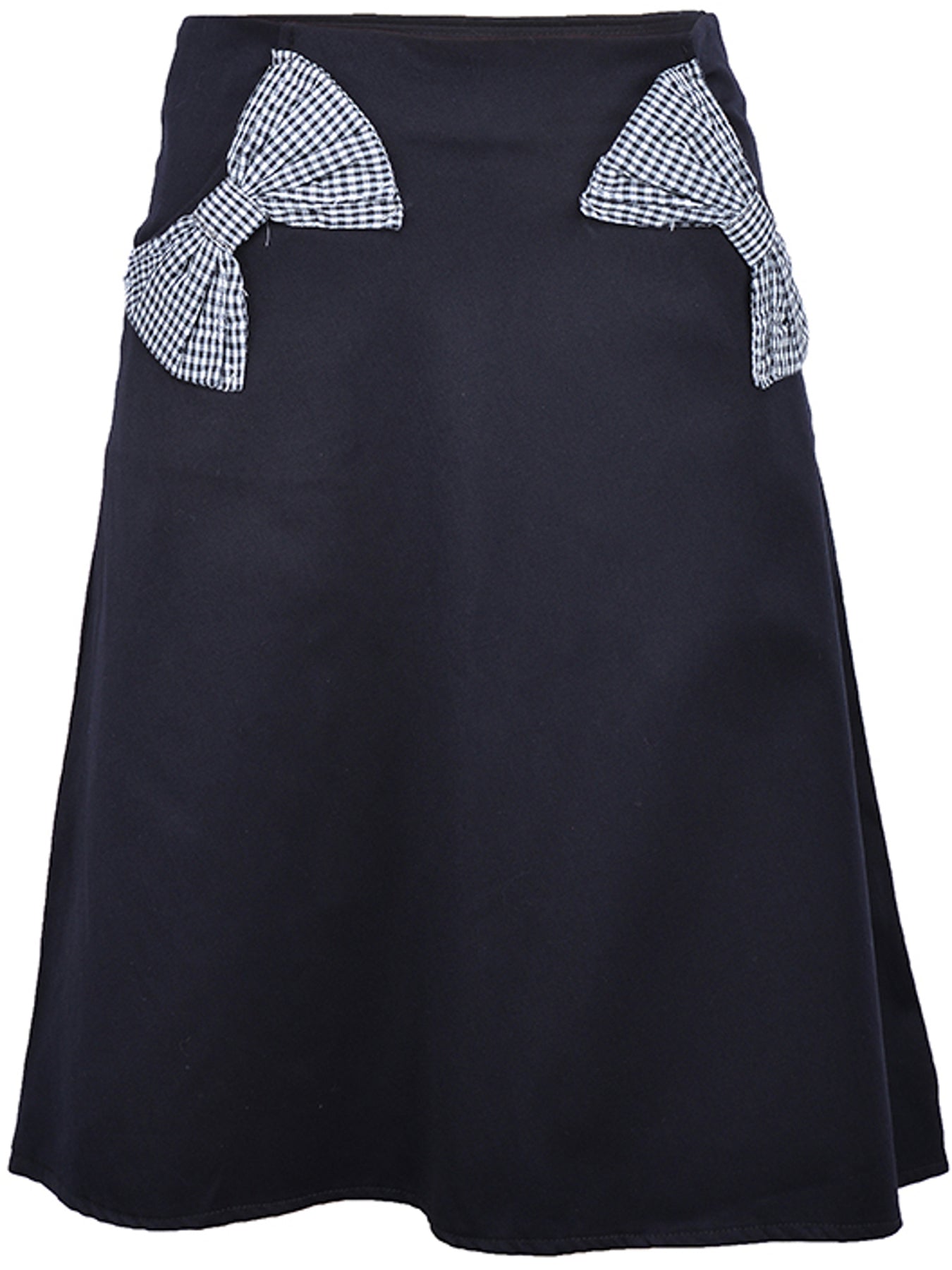 Kuestenluder_GLORIA_Gingham_BOW_Schleifen_ROCK_-_Dunkelblau_killer_kirsche