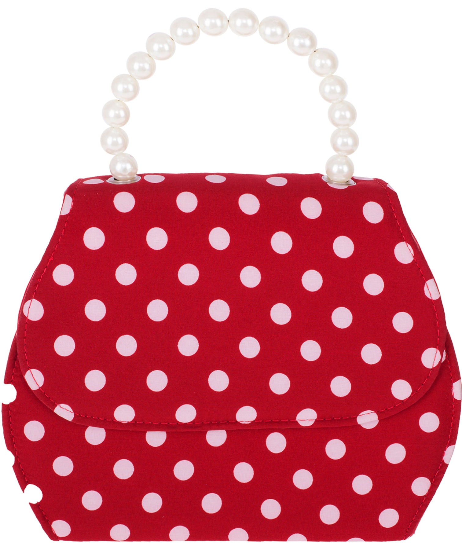 Kuestenluder_GWENNY_40s_Polka_Dot_Punkte_PERLEN_Pearl_Handtasche_-_Rot_killer_kirsche
