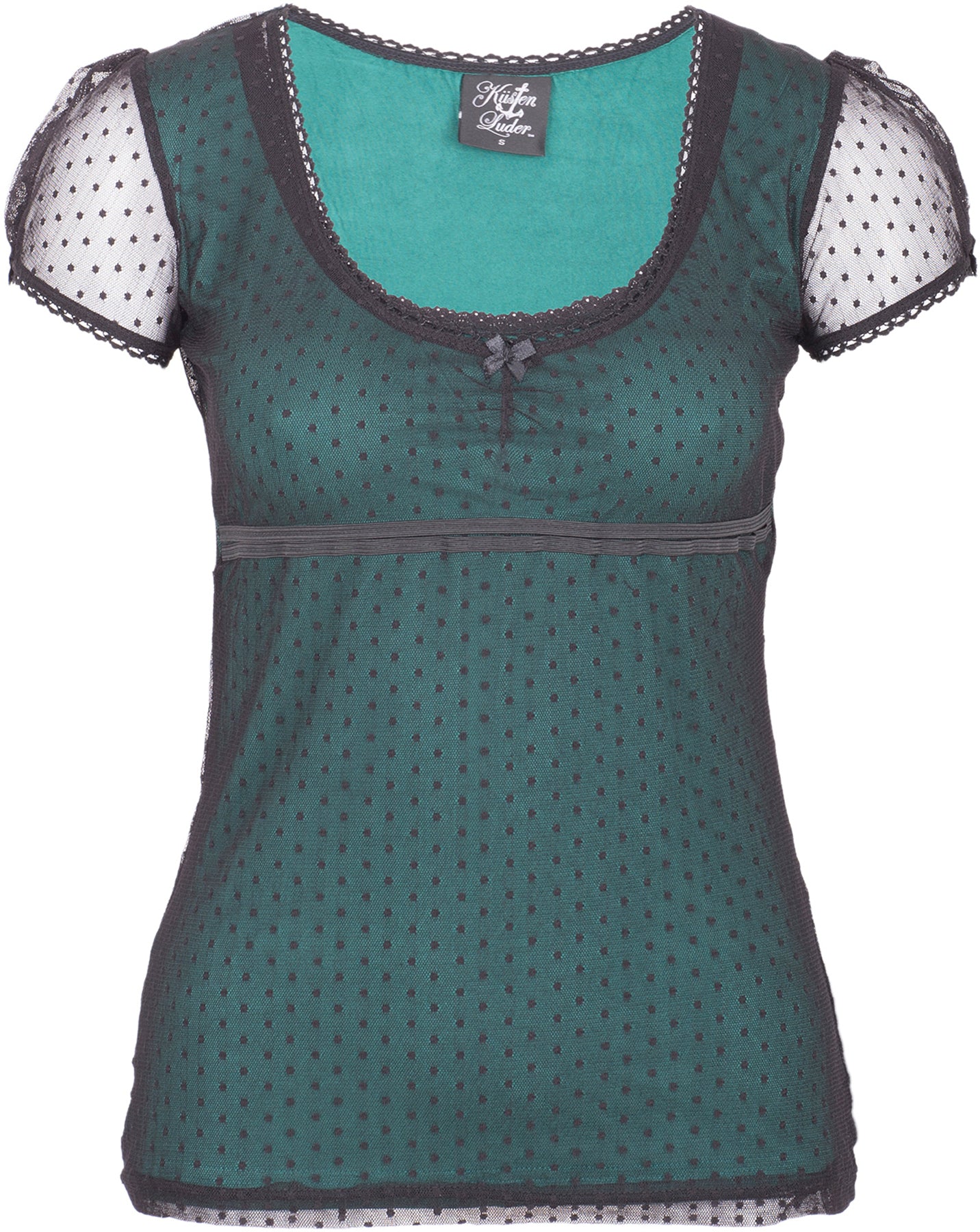 Kuestenluder_HARMONY_Vintage_TULLE_Lace_Polka_Dots_Oberteil_SHIRT_-_Gruen_killer_kirschegLs9lfJ0QtjHI