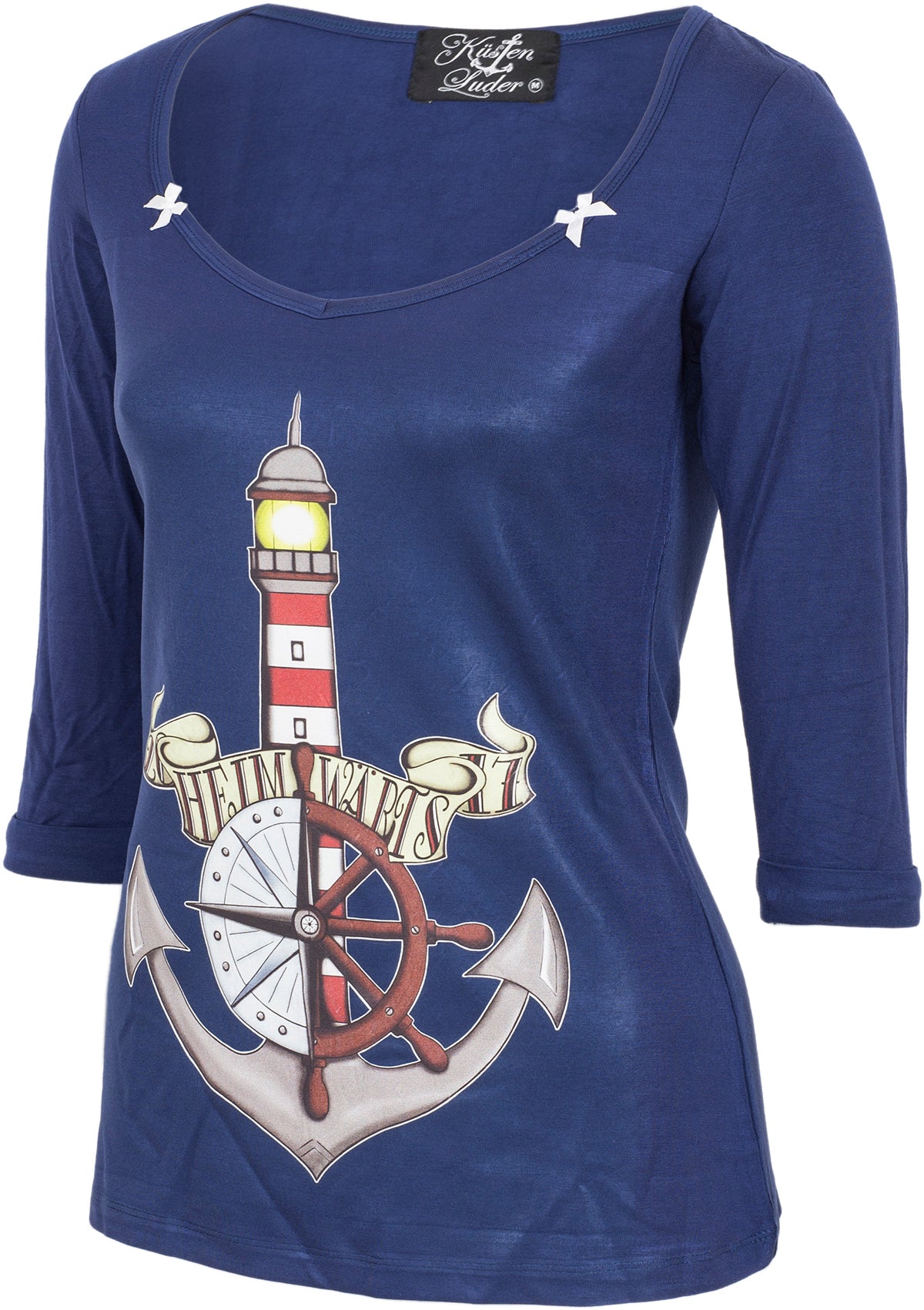 Kuestenluder_HEIMWaeRTS_Anker_Leuchtturm_Steuerrad_34_Arm_SHIRT-3