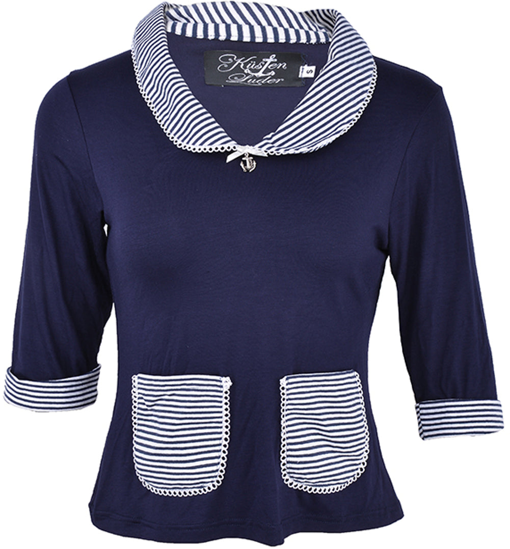 Kuestenluder_JAUNITA_Striped_Bubikragen_ANCHOR_Sailor_Shirt_blau