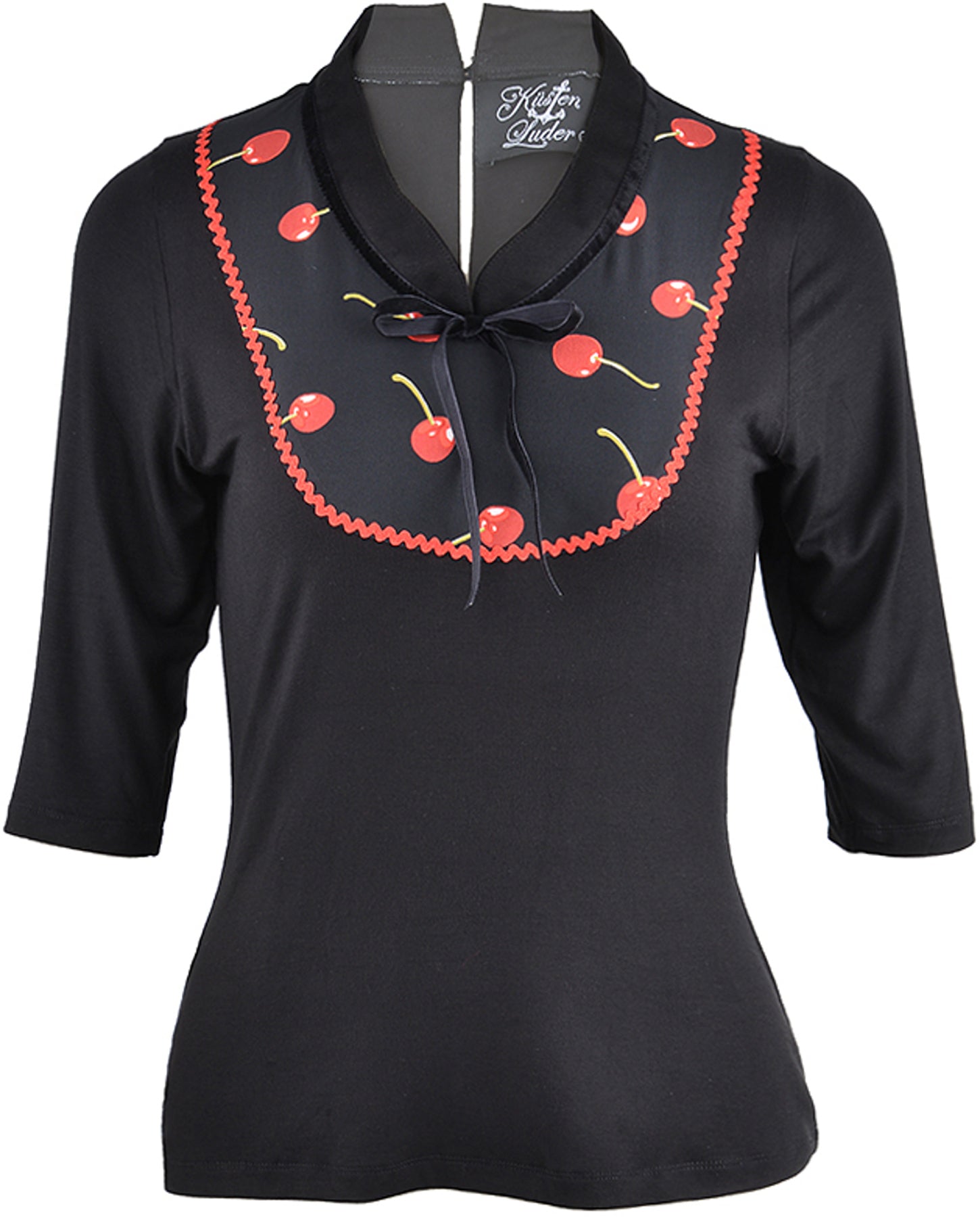 Kuestenluder_JESSIE_Pin_Up_CHERRIES_Kirschen_Retro_dreiviertel_Arm_SHIRT_killer_kirscheble8ycCIfcsyq
