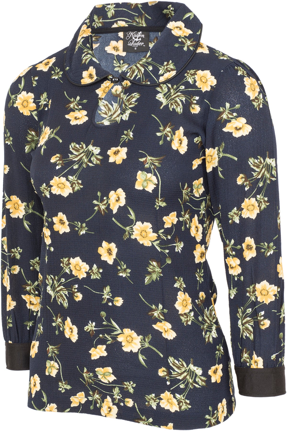 Kuestenluder_JUTTA_Vintage_50s_FLORAL_Hornpoppy_Flower_BLUSE_Oberteil-3