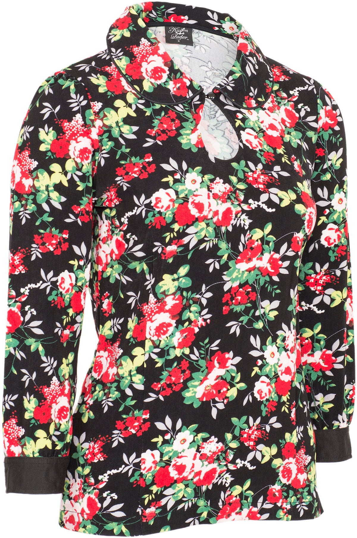 Kuestenluder_JUTTA_Vintage_50s_FLOWER_Blumen_Floral_BLUSE_Oberteil-28BWOWUtV8FO7n