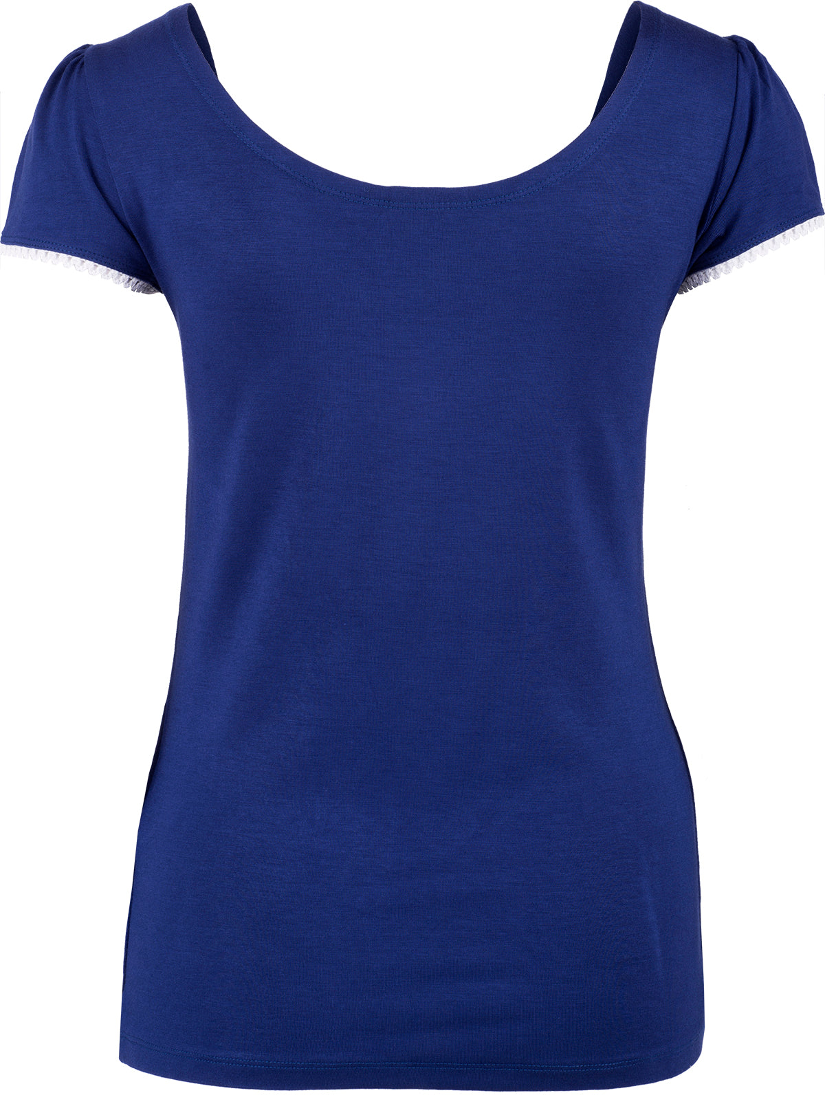 Kuestenluder_Jija_Vintage_PLAIN_Gathered_Kurzarm_Oberteil_SHIRT_Navyblau-4BTgIubcL42ARF