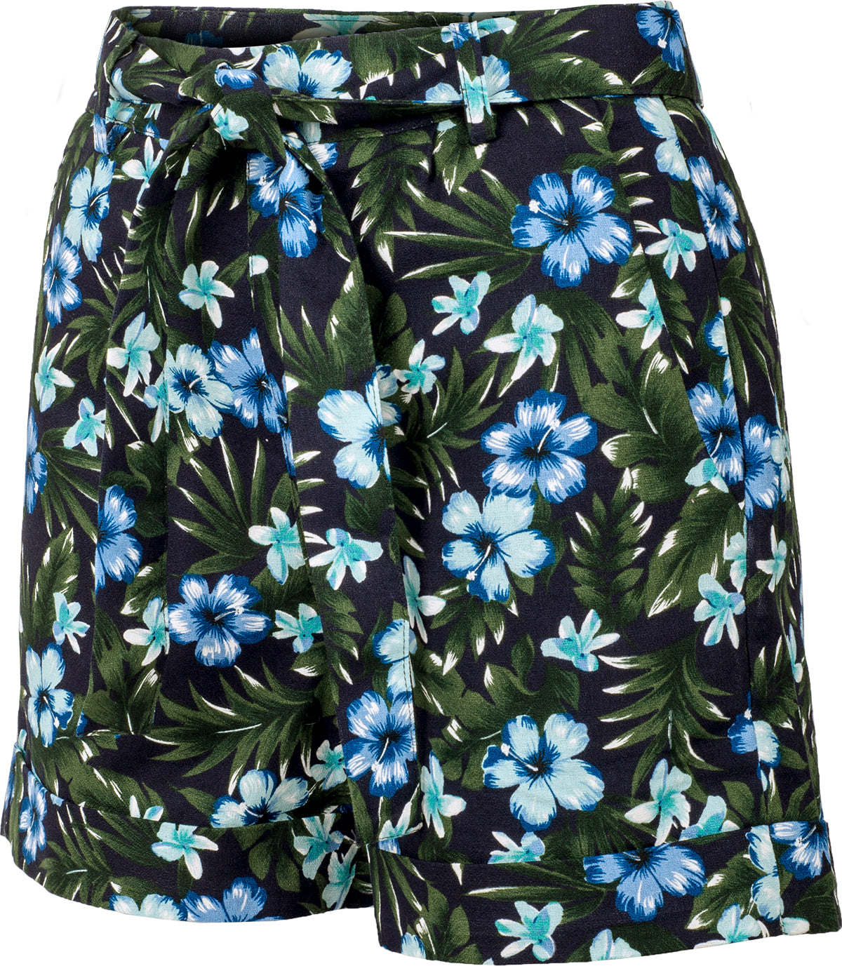 Kuestenluder_KIVELA_Frangipani_HIBISKUS_Palm_Leaf_High_Waist_Hose_SHORTS-2