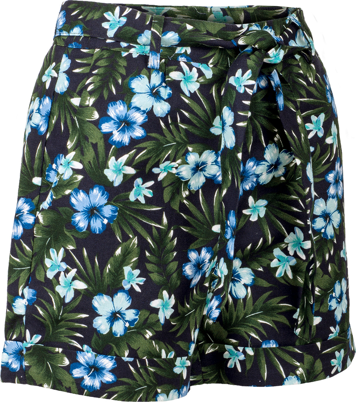 Kuestenluder_KIVELA_Frangipani_HIBISKUS_Palm_Leaf_High_Waist_Hose_SHORTS-3