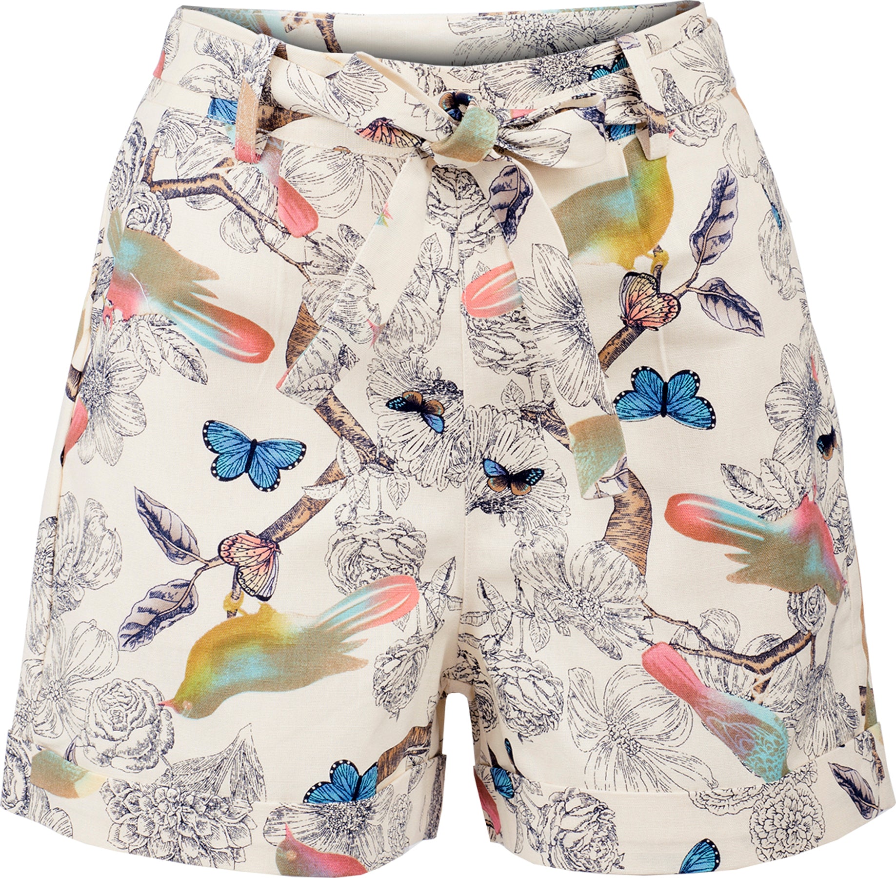 Kuestenluder_KIVELA_Voegel_BUTTERFLY_Blumen_Floral_High_Waist_Hose_SHORTS_killer_kirsche31v3RkoEHAiu2