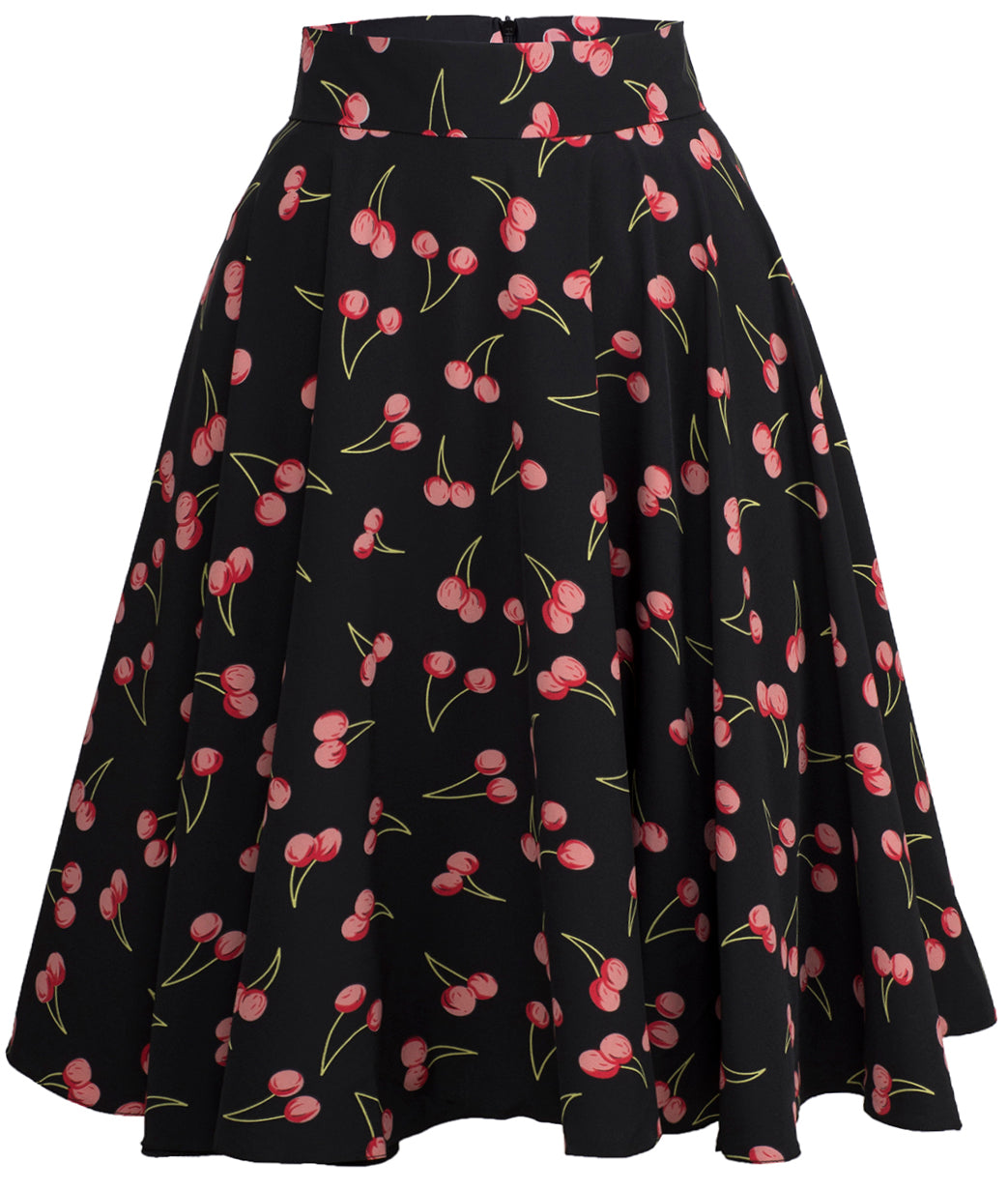 Kuestenluder_KYONG_Retro_CHERRY_Kirschen_Swing_Skirt_Vintage_Rock