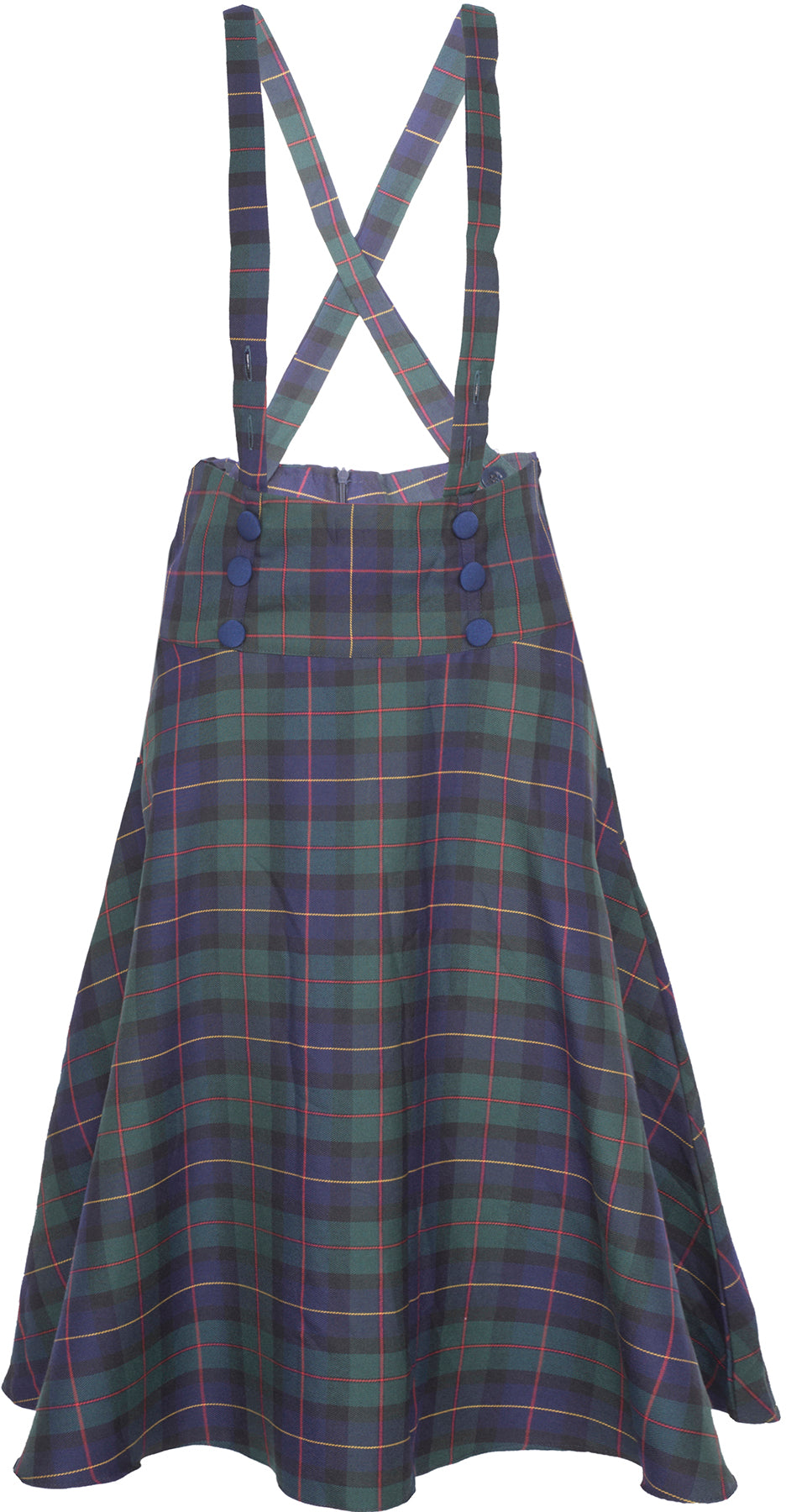 Kuestenluder_LAINE_Suspender_TARTAN_Karo_Hosentraeger_Vintage_SWING_Tellerrock_killer_kirsche