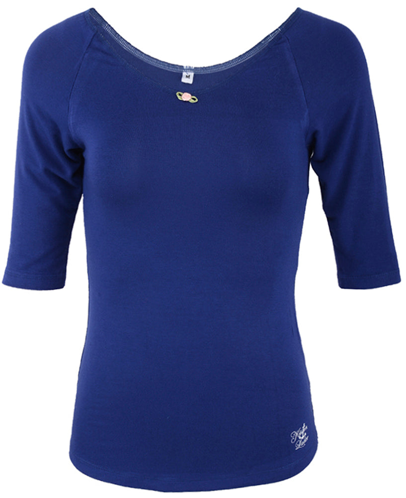 Kuestenluder_LANA_Logo_34_Arm_SHIRT_mit_ROSE_-_Royal_BlueOFuvelnyg6GAO