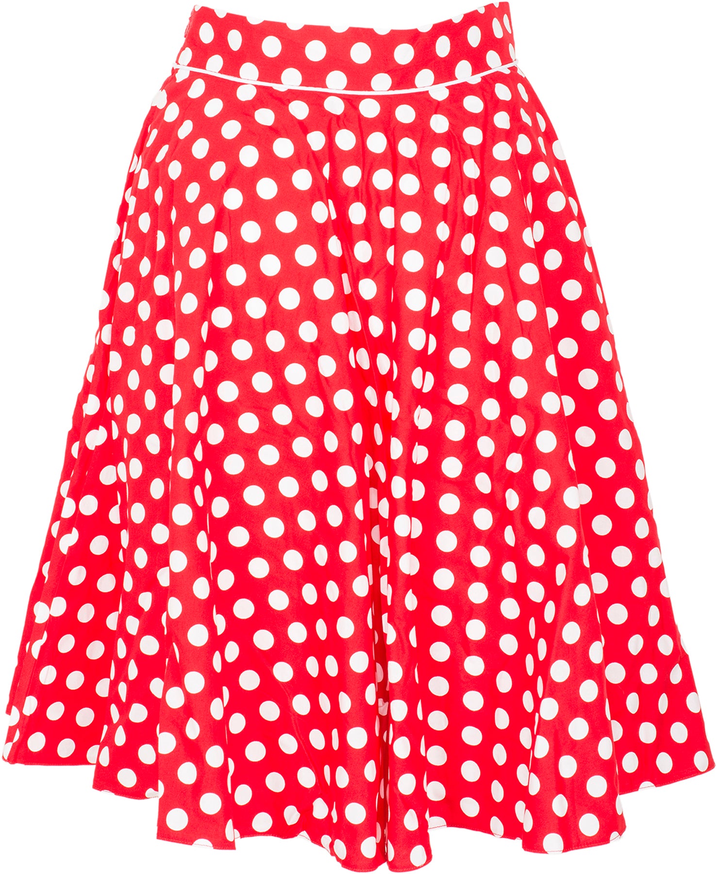 Kuestenluder_LENORE_Vintage_POLKA_DOT_Punkte_Swing_Skirt_TELLERROCK_-_Rot_killer_kirsche