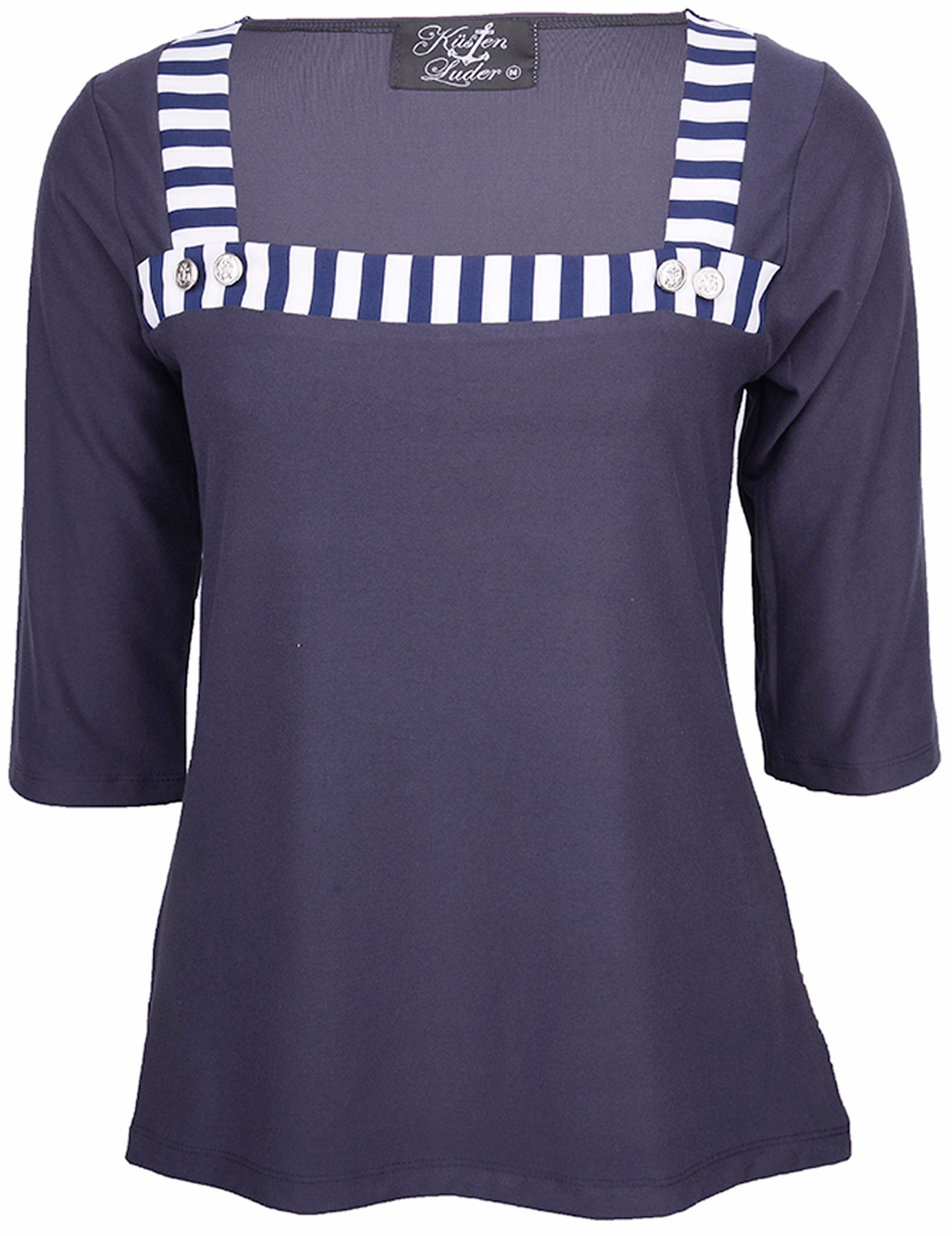 Kuestenluder_LEONIA_Sailor_Striped_Collar_Anchor_Button_SHIRT_-_Navy_killer_kirscheodtayXHVCigmo