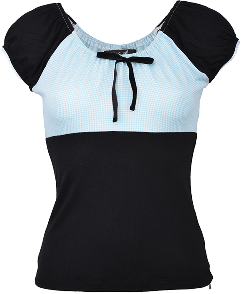 Kuestenluder_LETHA_40s_Dogtooth_VICHY_Bow_SHIRT_MintuztNgwNzRH94q