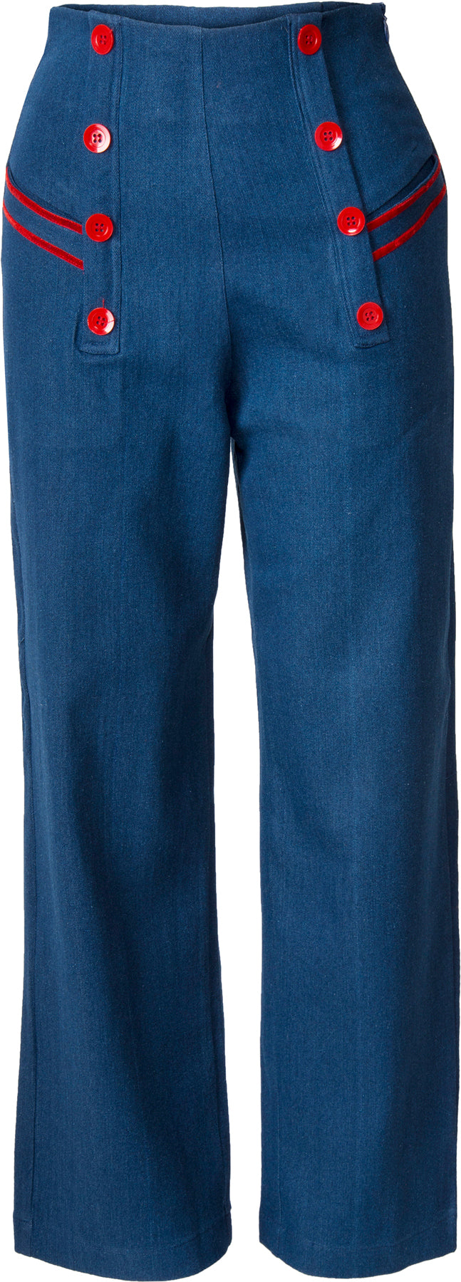 Kuestenluder_LILITH_Sailor_HIGH_WAISTED_Denim_MARLENE_Jeans_Hose_killer_kirsche