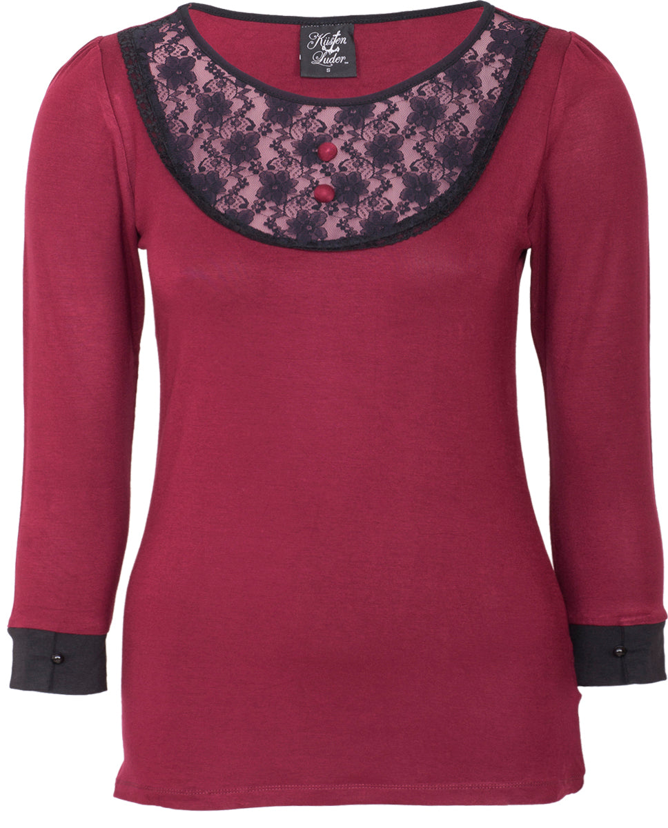 Kuestenluder_LISSA_50s_Nostalgic_LACE_Vintage_Spitzen_7_SHIRT_Oberteil_killer_kirsche