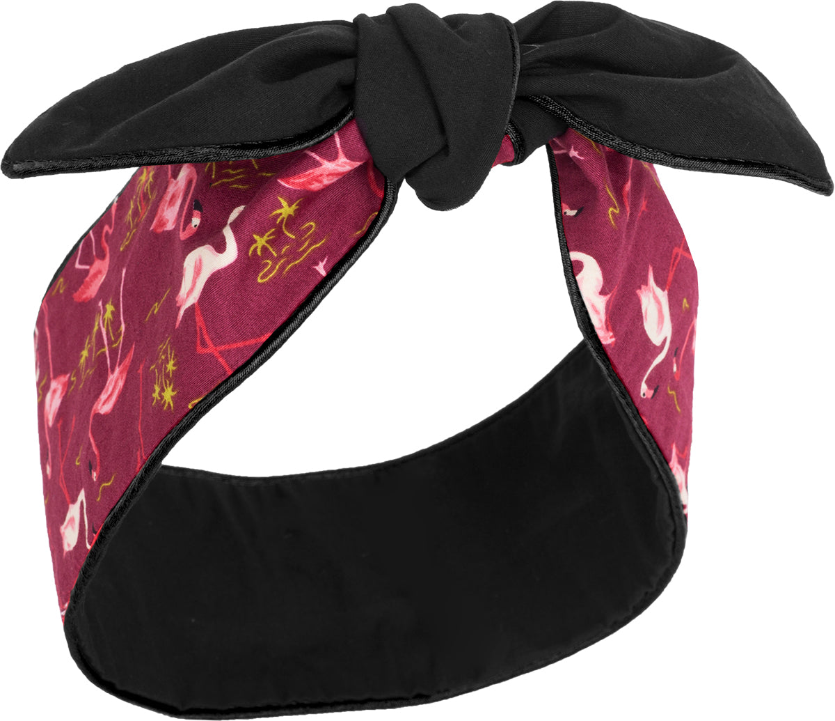 Kuestenluder_LOO_Retro_FLAMINGO_Palmen_Paspel_HAARBAND_Hair_Band-3