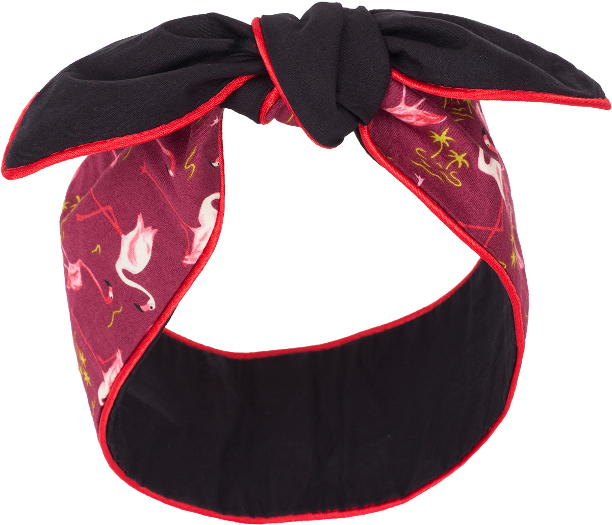 Kuestenluder_LOO_Retro_FLAMINGO_Palmen_Paspel_HAARBAND_Hair_Band-5