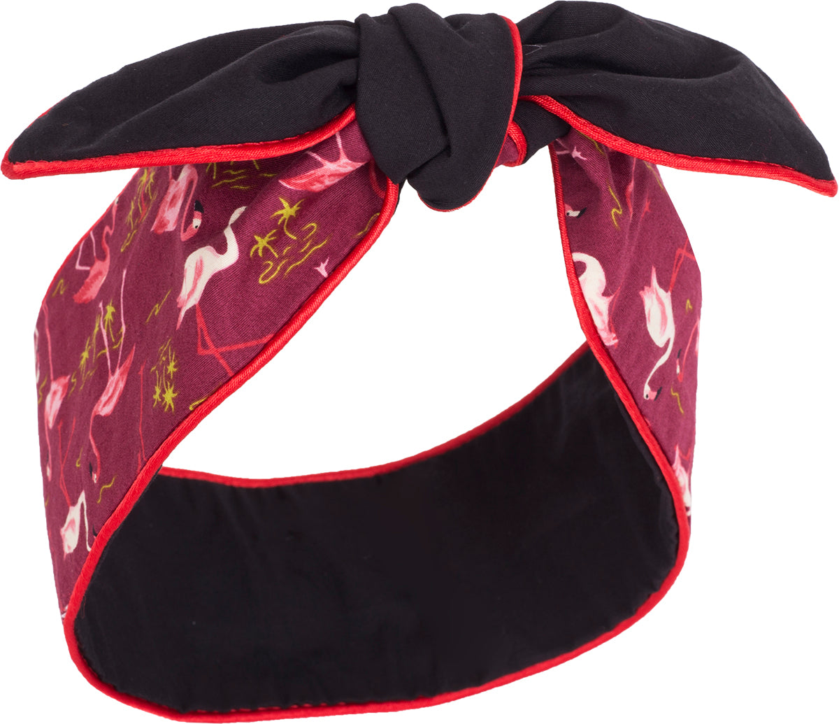 Kuestenluder_LOO_Retro_FLAMINGO_Palmen_Paspel_HAARBAND_Hair_Band-7