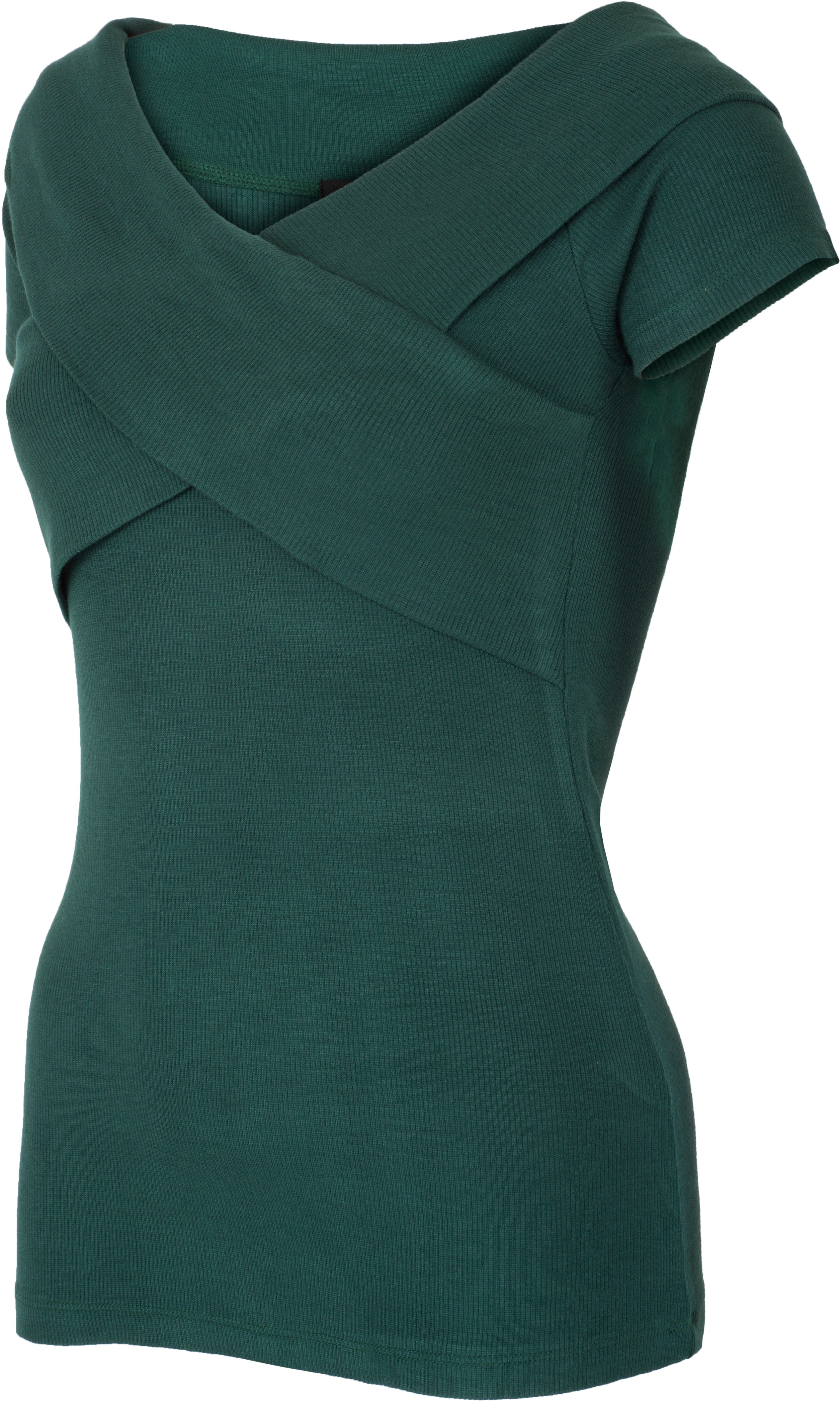 Kuestenluder_LUZIE_Vintage_WRAP_Rippstrick_KURZARM_Shirt_Oberteil_Gruen-2