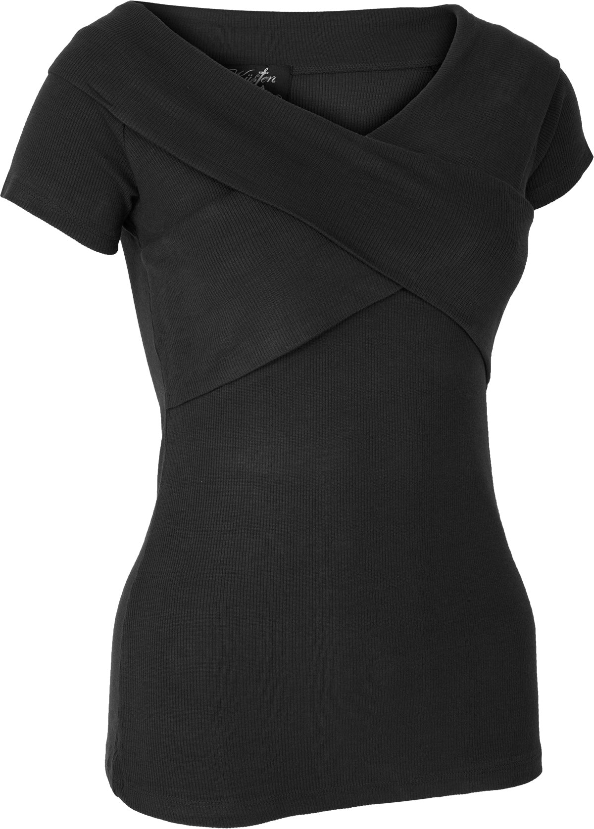 Kuestenluder_LUZIE_Vintage_WRAP_Rippstrick_KURZARM_Shirt_Oberteil_Schwarz-3LHe7ddAtMeoKX