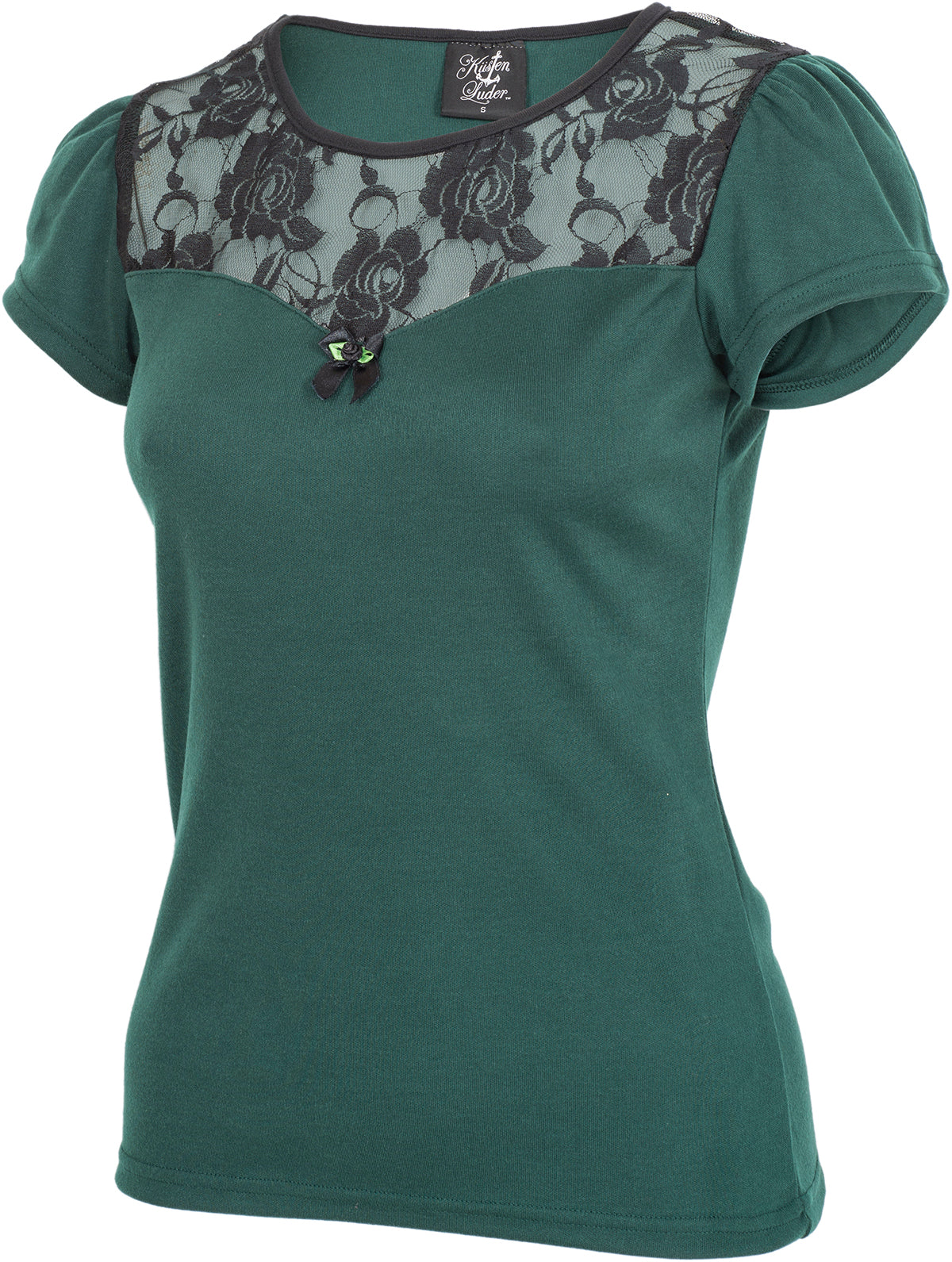 Kuestenluder_LYNNA_Vintage_Floral_LACE_Rosen_Bow_Oberteil_Kurzarm_SHIRT_Gruen-3I2CjzKvMcPr37