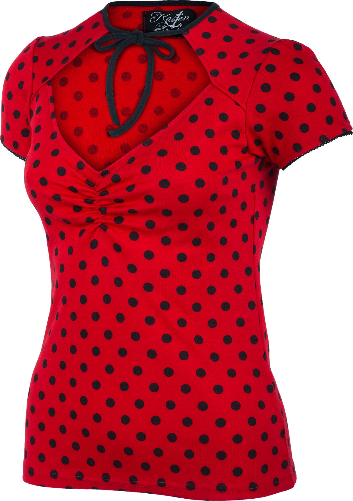 Kuestenluder_MAJELLE_Cut-Out_POLKA_DOT_Punkte_Kurzarm_SHIRT_Oberteil-261eSehG0C0hT9