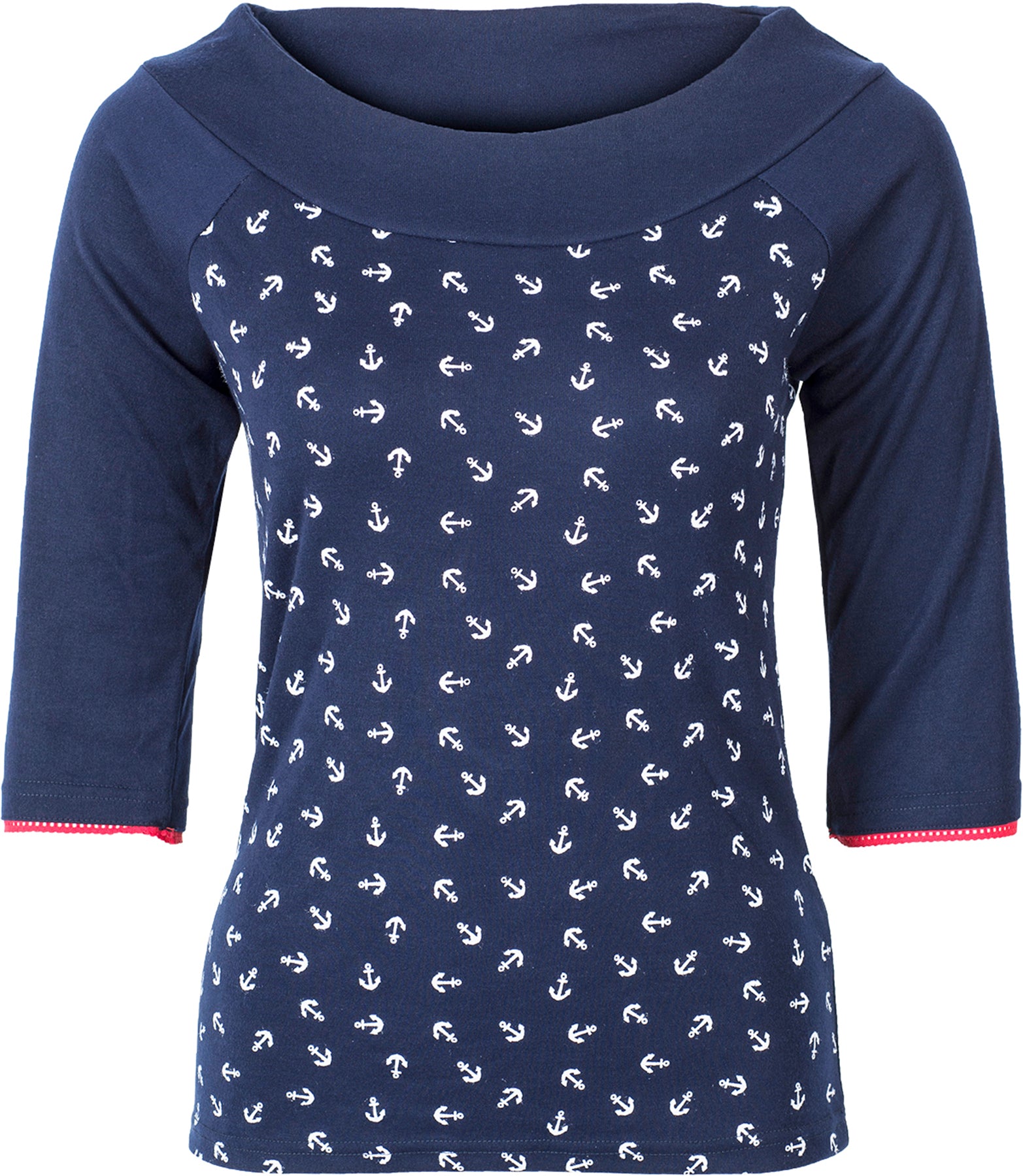 Kuestenluder_MARTHEY_50s_ANKER_Anchor_Carmen_dreiviertel_Arm_SHIRT_Oberteil_killer_kirsche