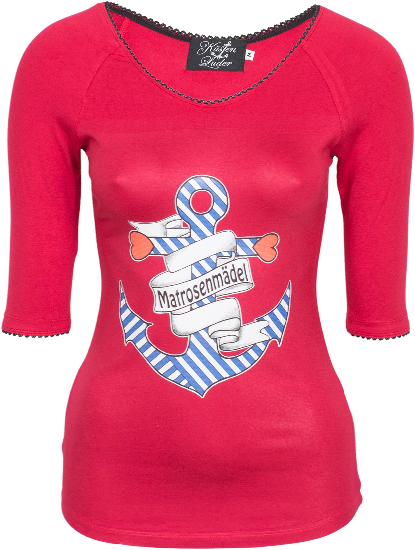 Kuestenluder_MATROSENMaeDEL_Sailor_ANCHOR_Anker_dreiviertel_Arm_SHIRT_killer_kirsche