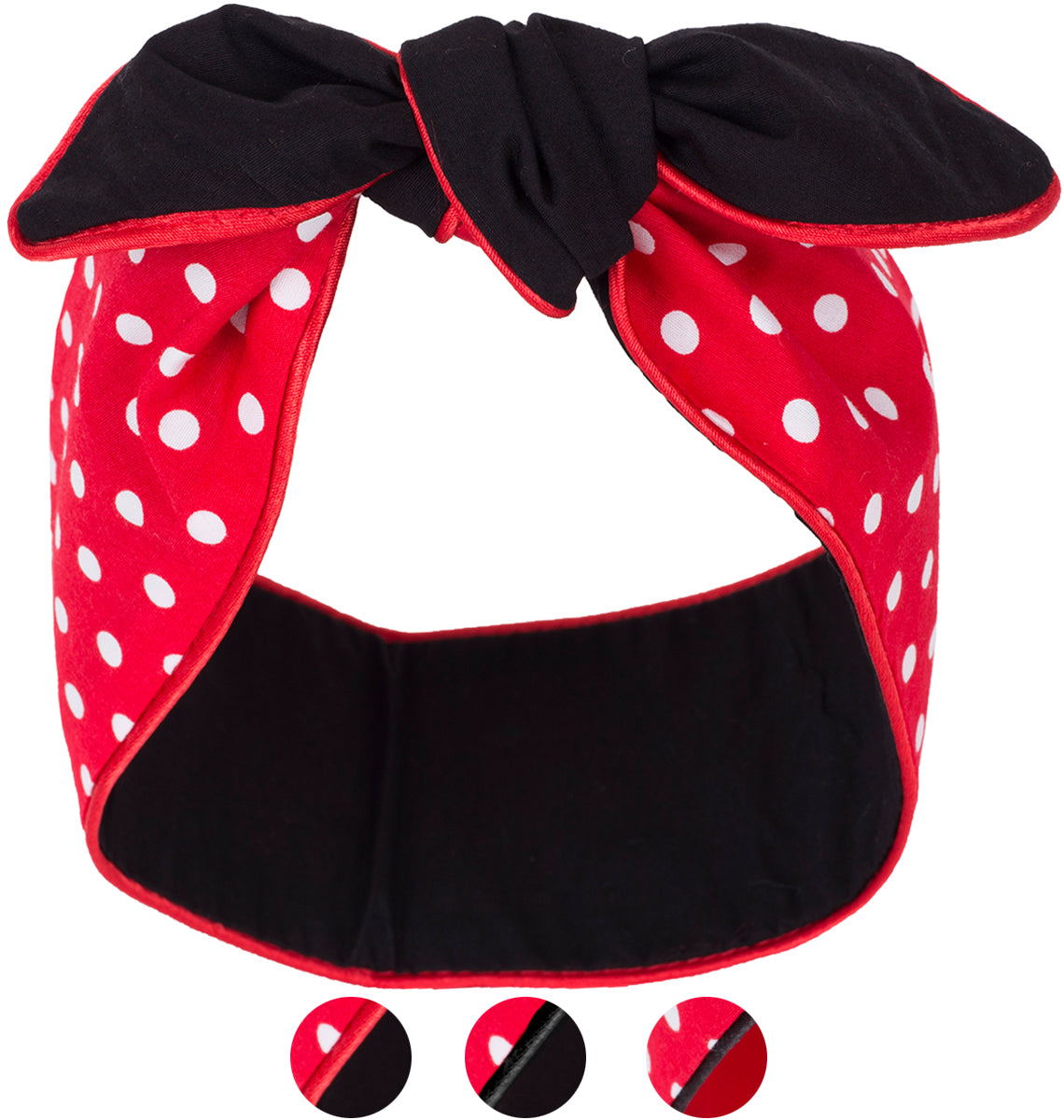 Kuestenluder_MIRYA_Polka_Dot_PUNKTE_Plain_Paspel_HAARBAND_Hair_Band-galerieSBahosOvB8XoY