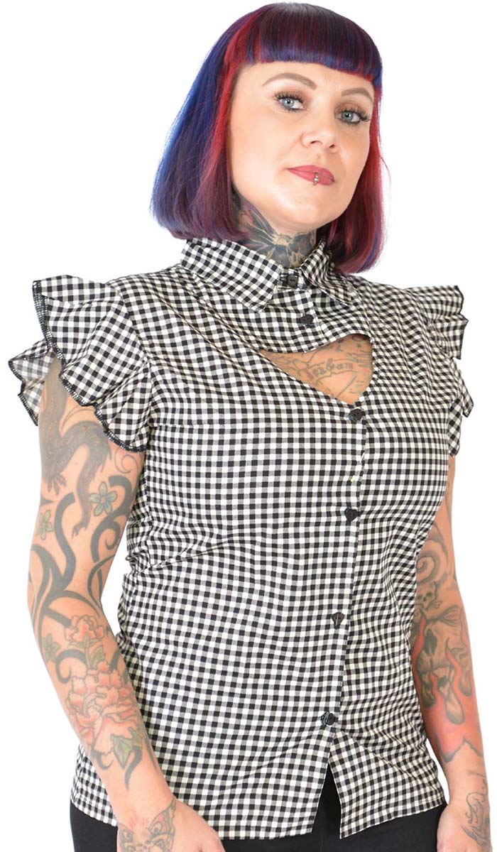 Kuestenluder_NAYMA_Vintage_PEPITA_Karo_CUT-OUT_Retro_BLUSE_Weiss-2Vjy9EhKiKMD6b