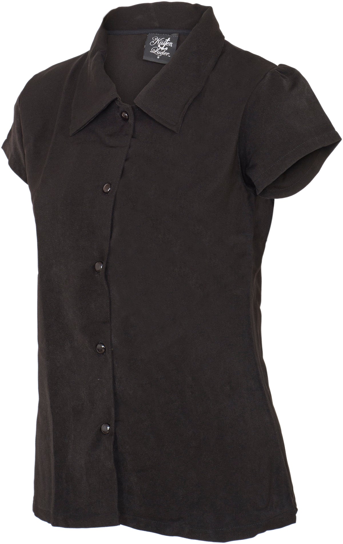 Kuestenluder_NOELY_Vintage_BASIC_Retro_50s_Kurzarm_BLUSE_Shirt_-_Schwarz-3RaiXfT97J3a7G
