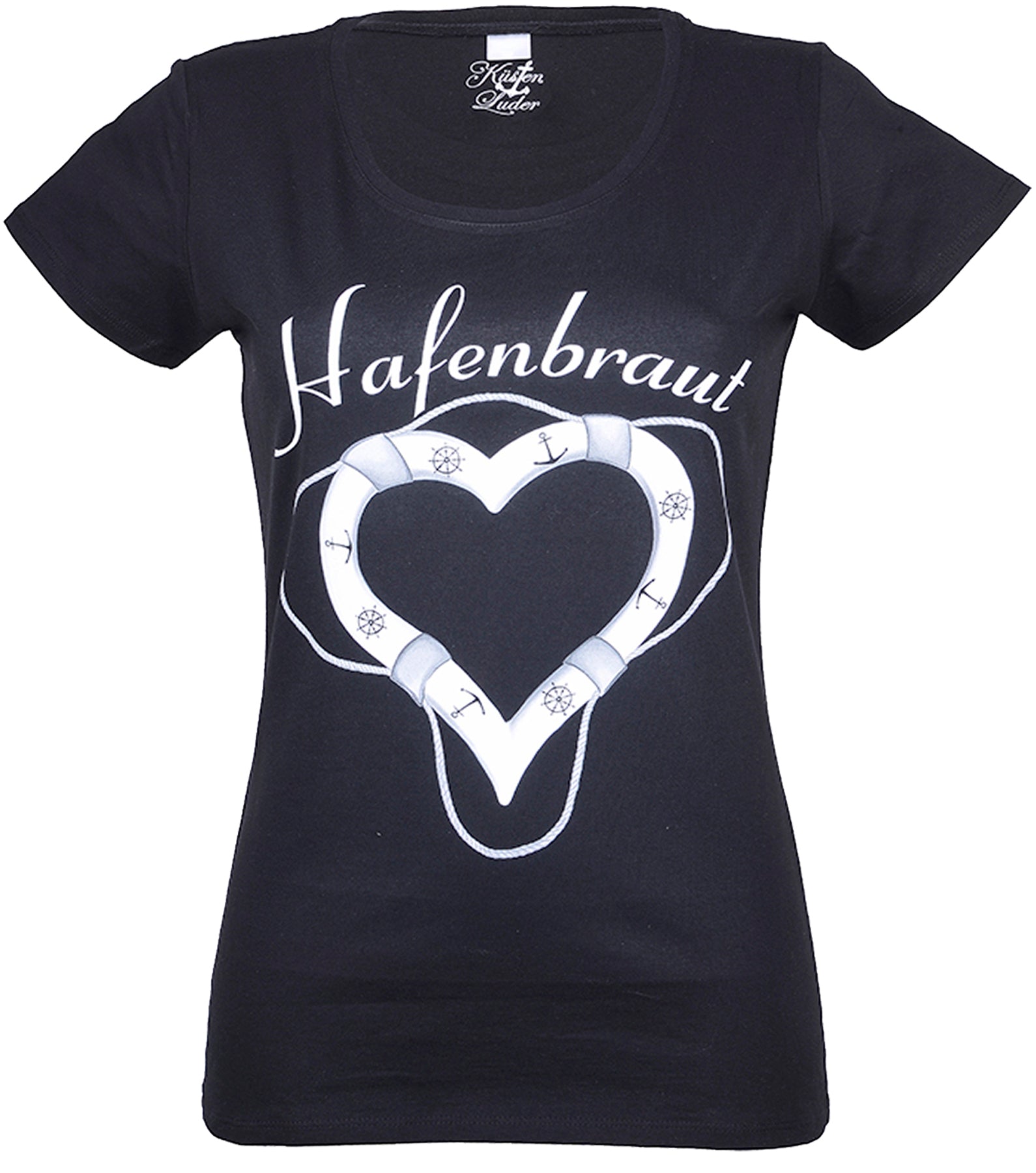 Kuestenluder_Oldschool_HAFENBRAUT_Anker_Heart_SHIRT_-_Schwarz_killer_kirschexGrOCMt59MN9c