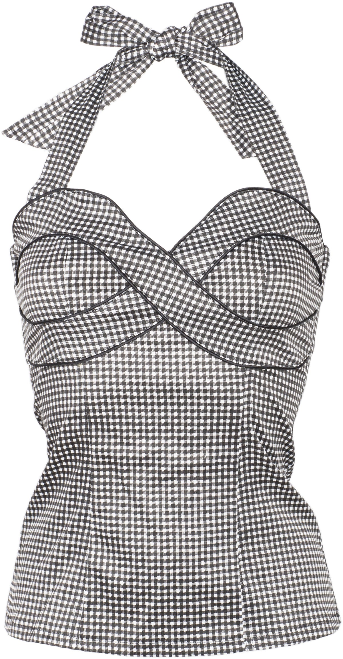 Kuestenluder_PAOLA_Gingham_SCOT_50s_Pin_Up_NECKHOLDER_Top
