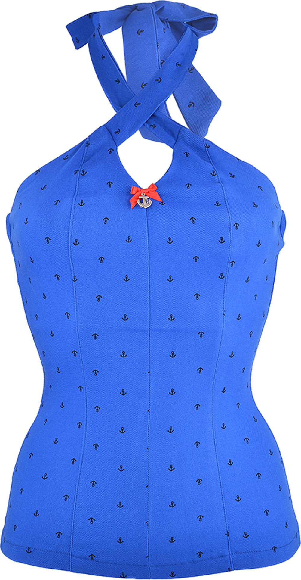 Kuestenluder_SALOME_Sailor_Anchor_ANKER_X-Strap_Pin_Up_TOP_-_BlueJcZT7zLtKIEia